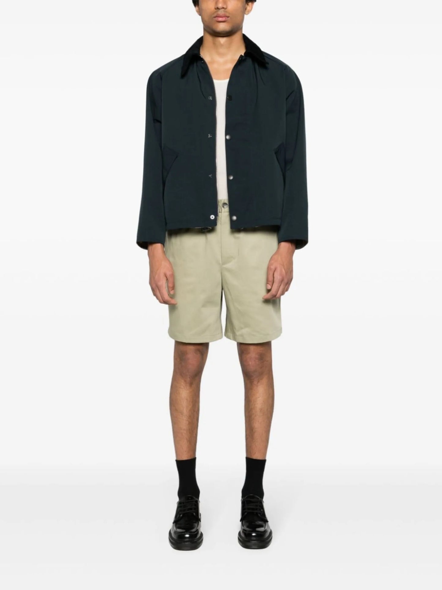 elasticated-waistband chino shorts