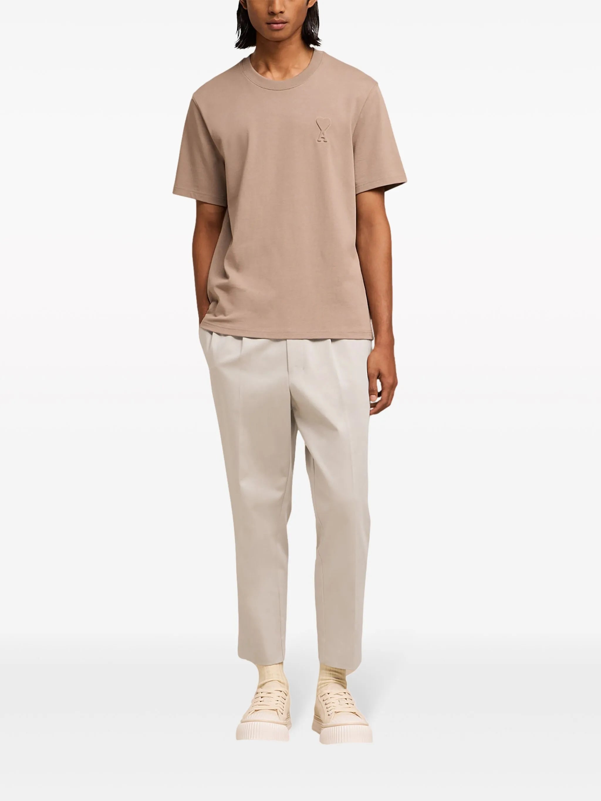elasticated-waist cropped trousers
