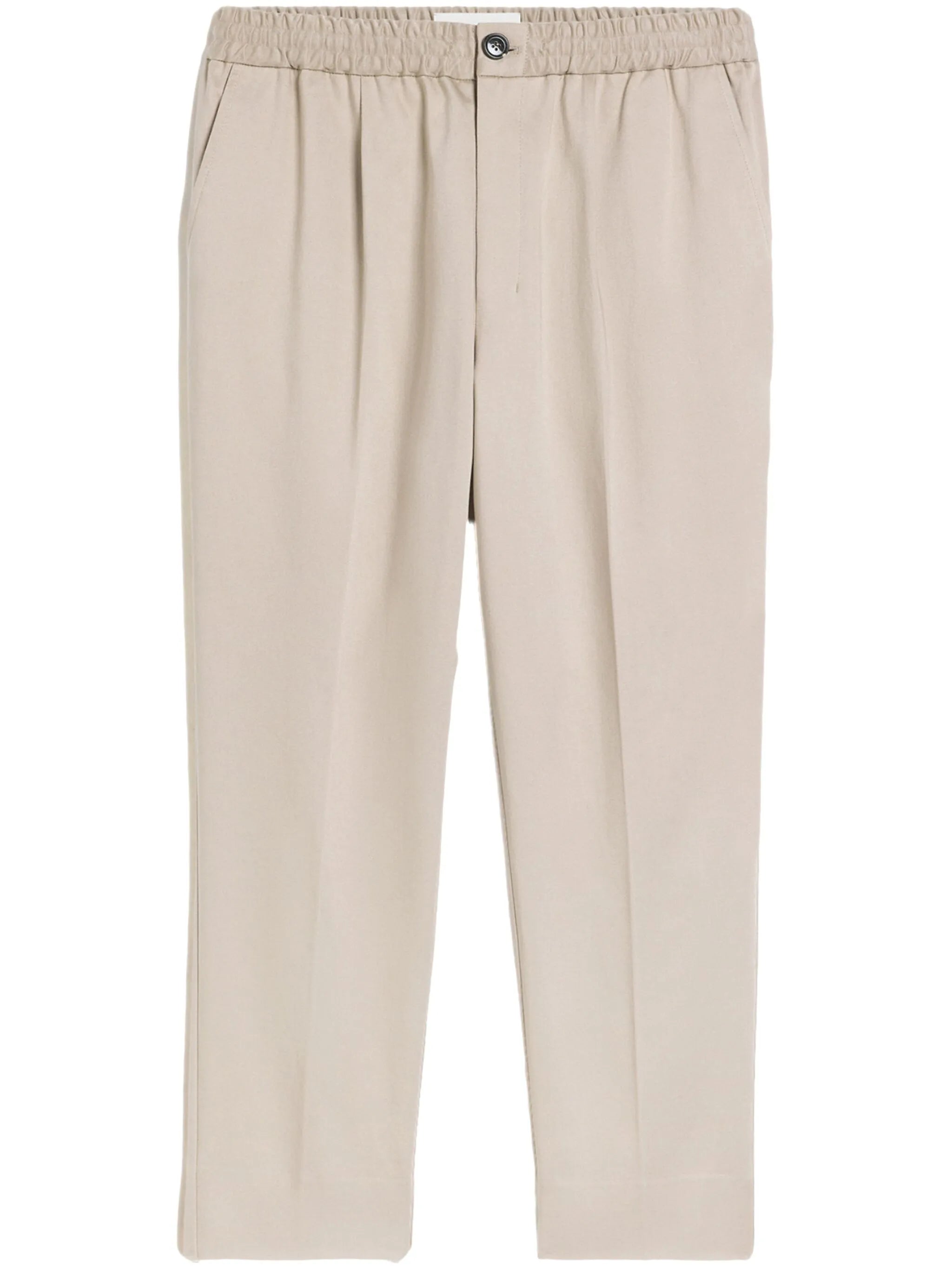 elasticated-waist cropped trousers