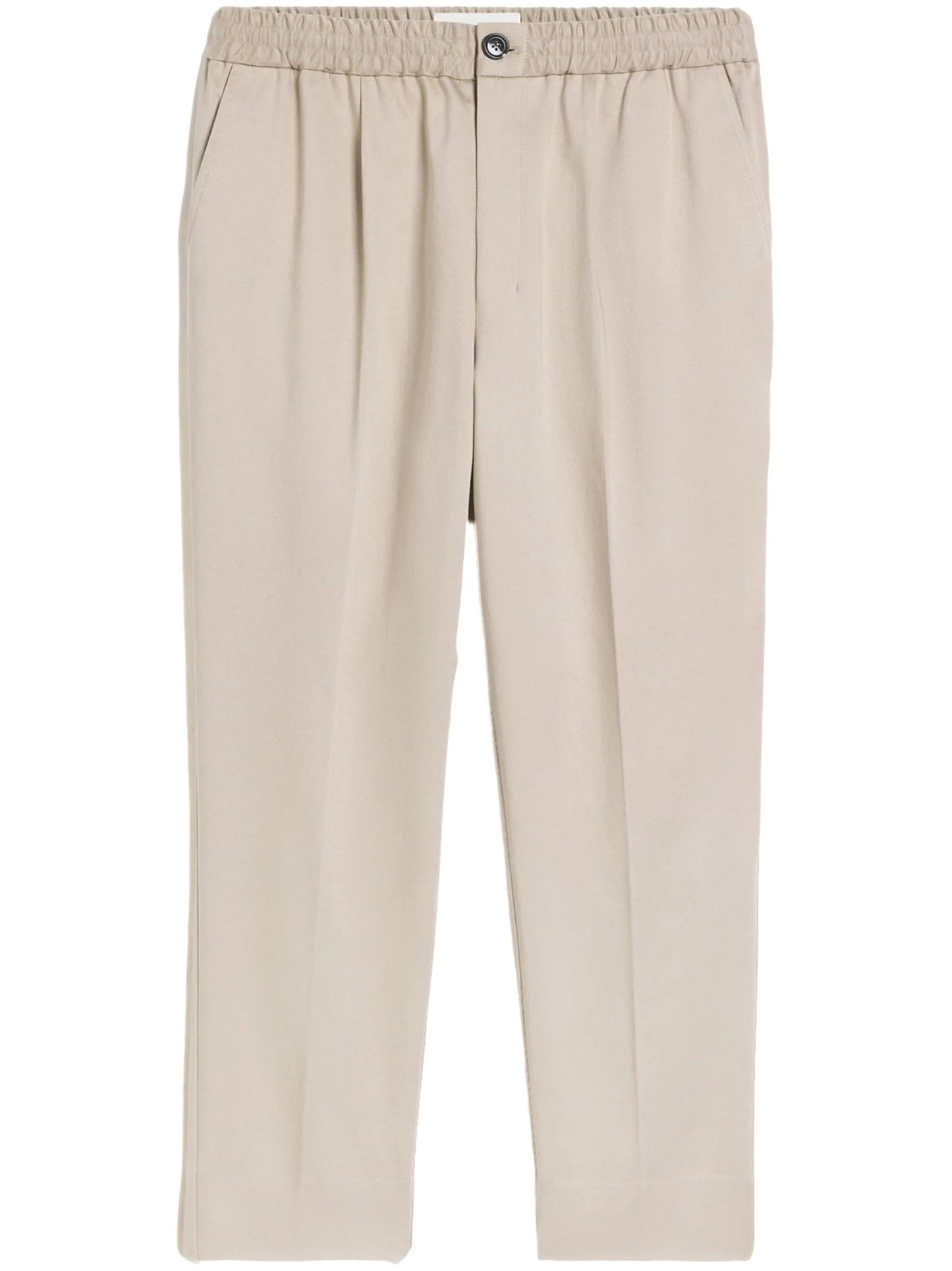 elasticated-waist cropped trousers