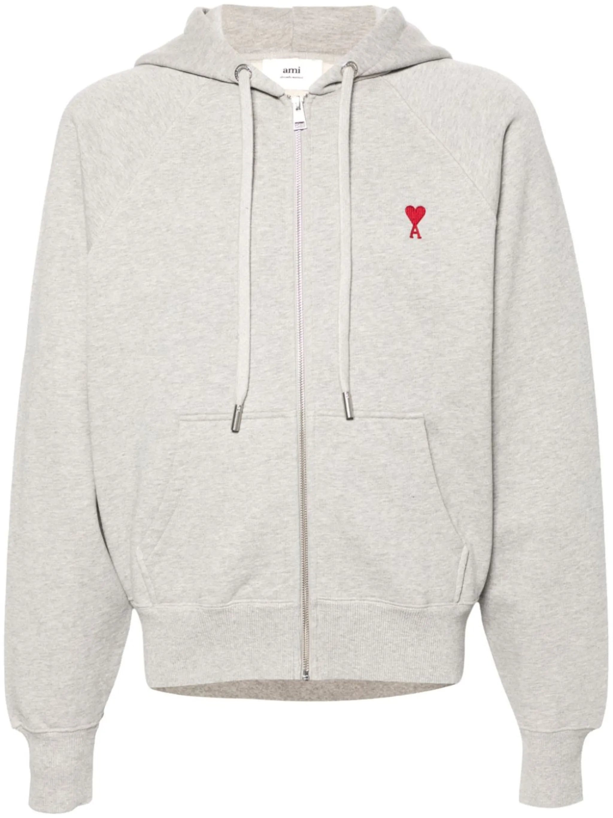 Ami de Coeur-embroidered cotton hoodie