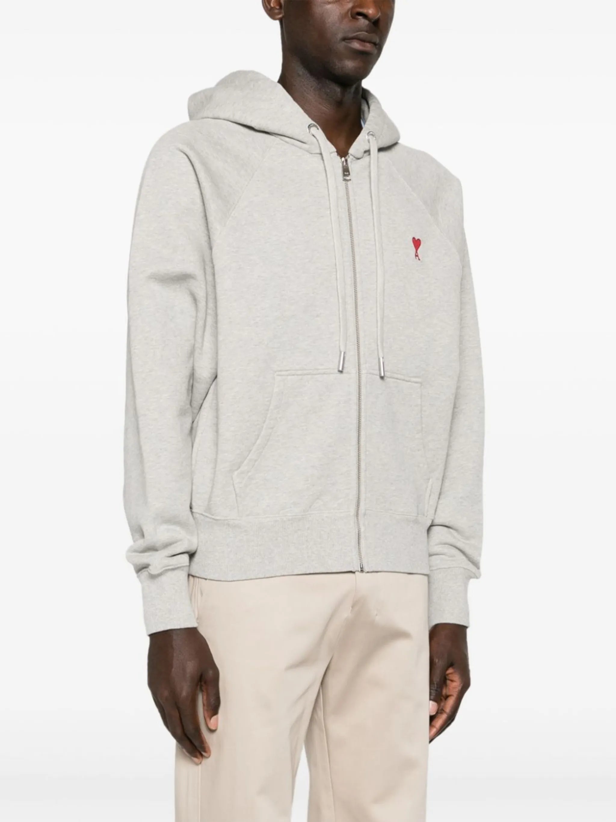 Ami de Coeur-embroidered cotton hoodie