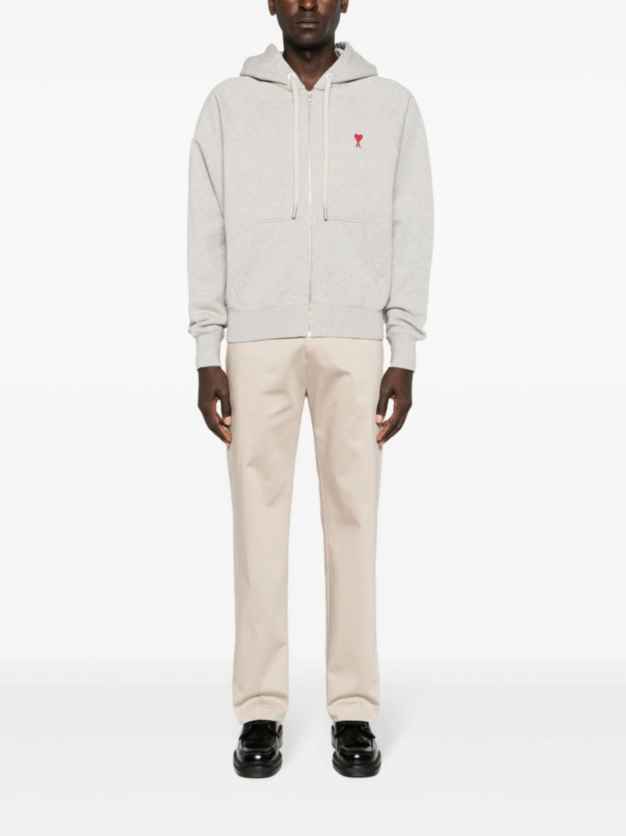 Ami de Coeur-embroidered cotton hoodie