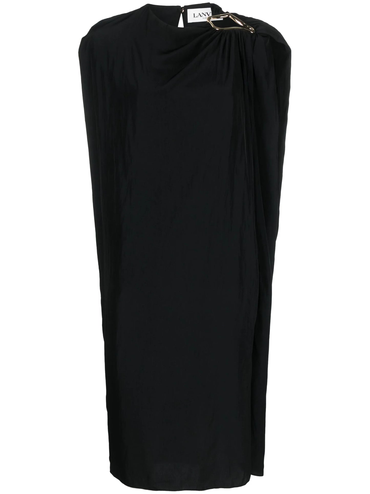 ring-detail midi dress