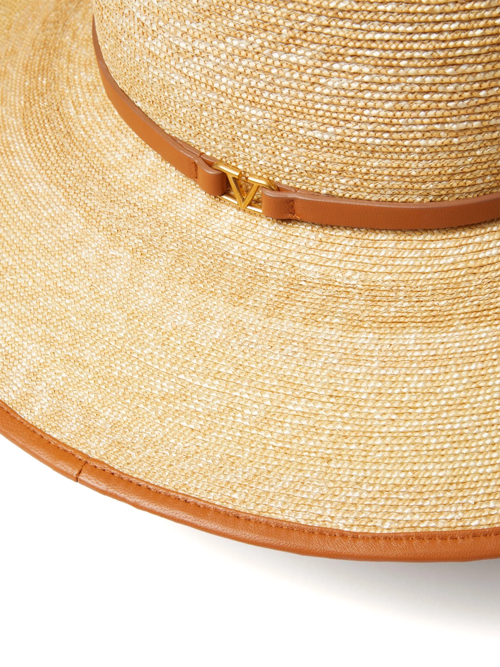 VLogo Signature straw fedora hat