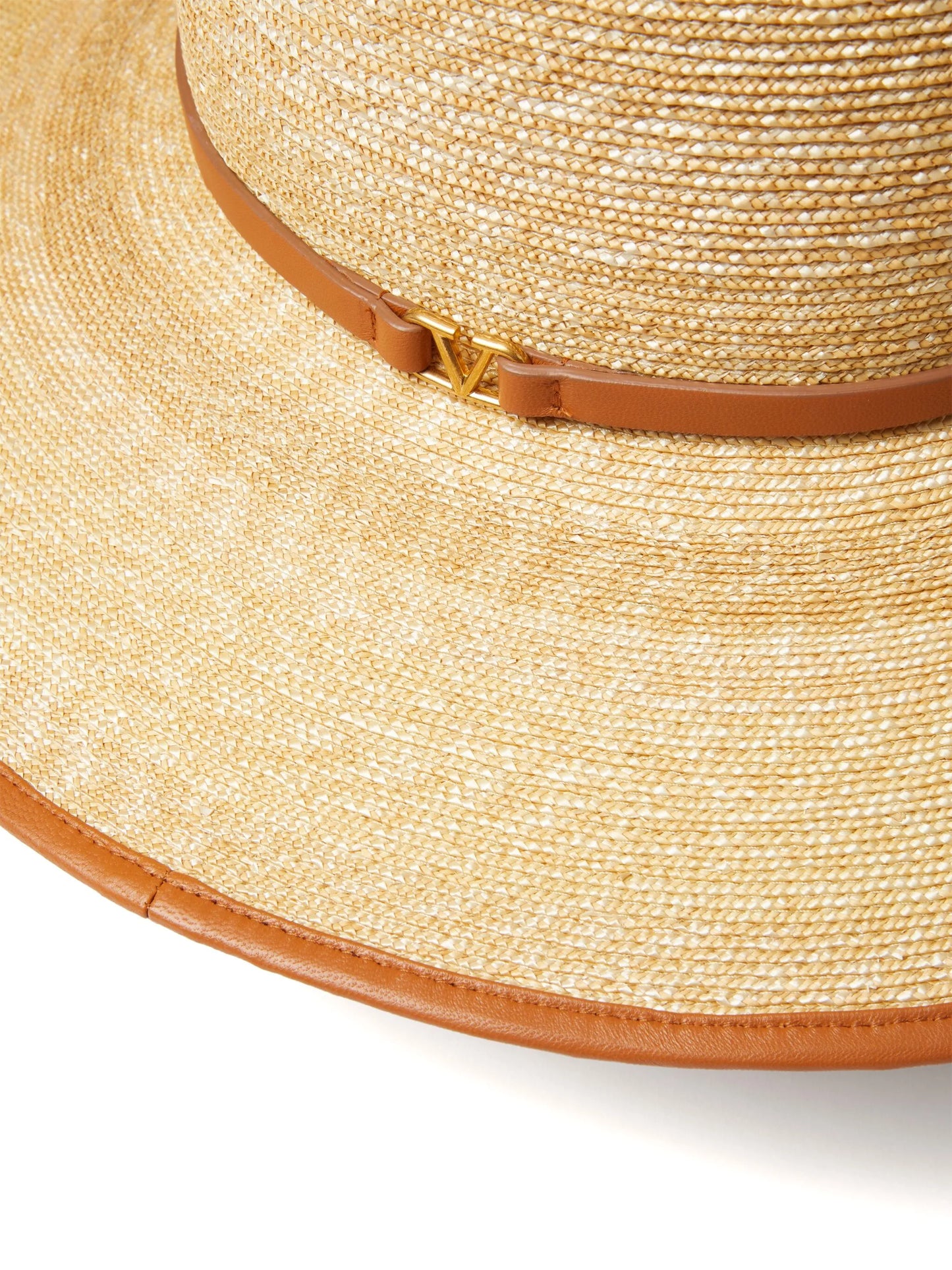 VLogo Signature straw fedora hat