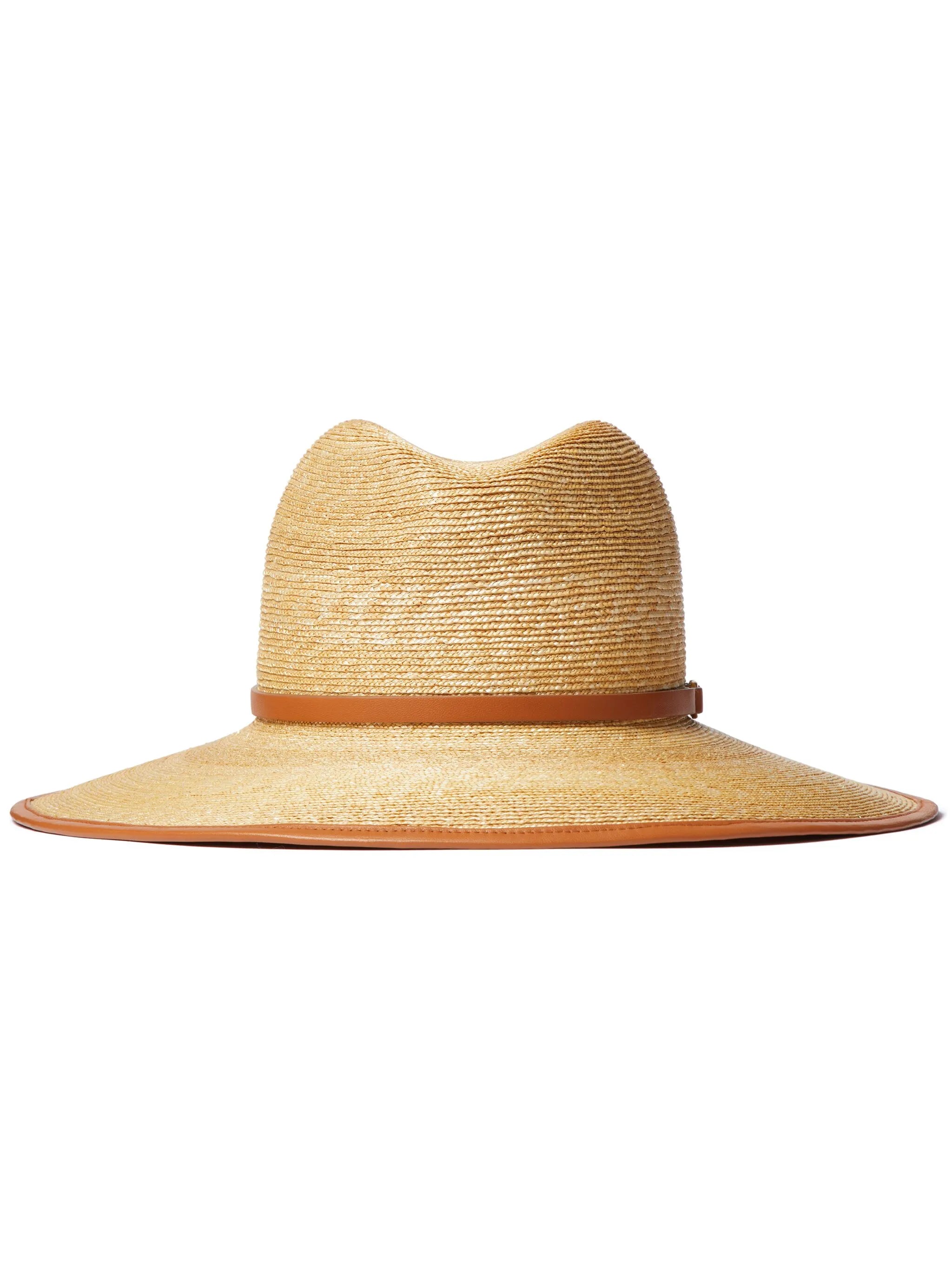 VLogo Signature straw fedora hat