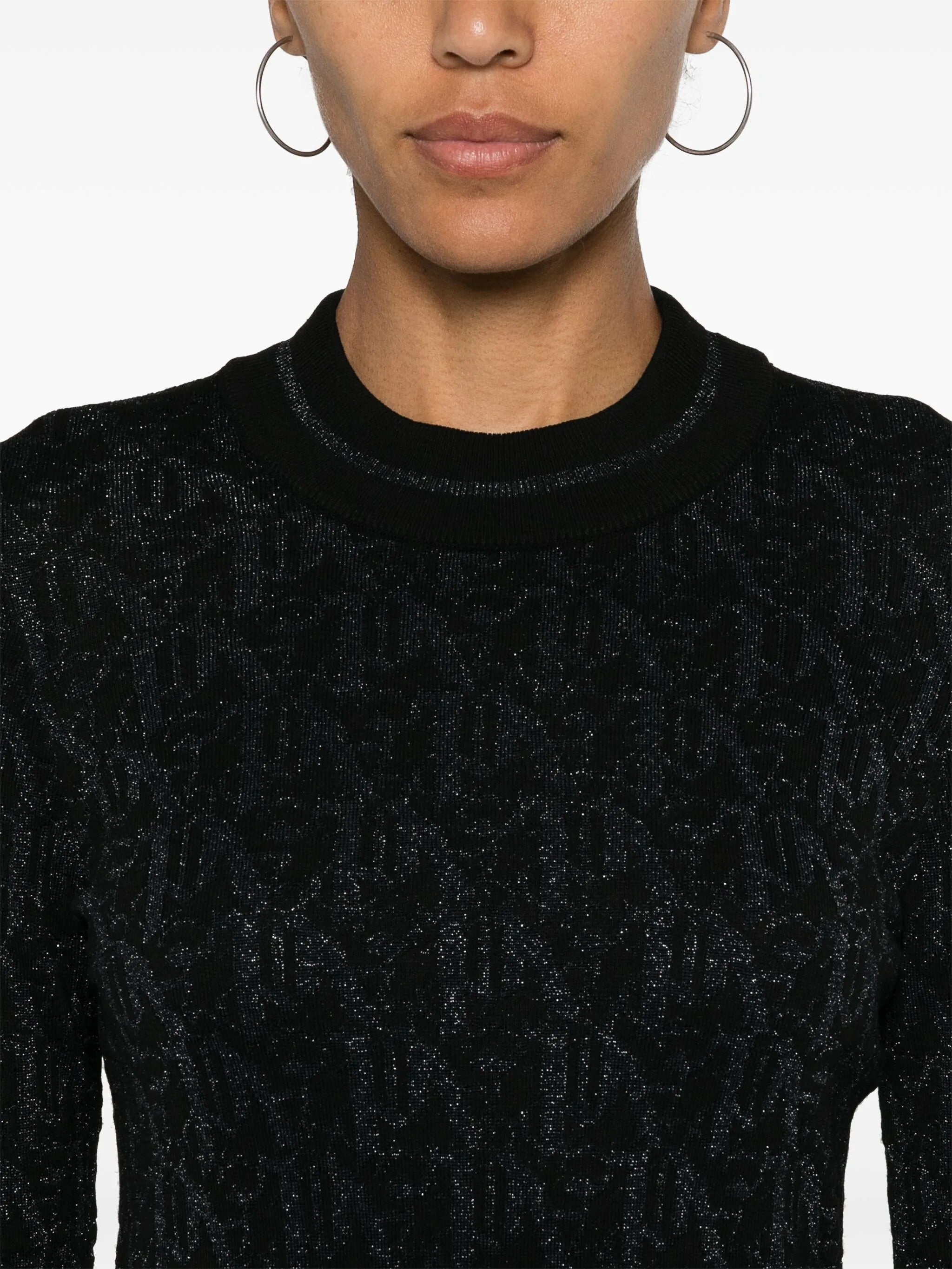 monogram-jacquard mini dress