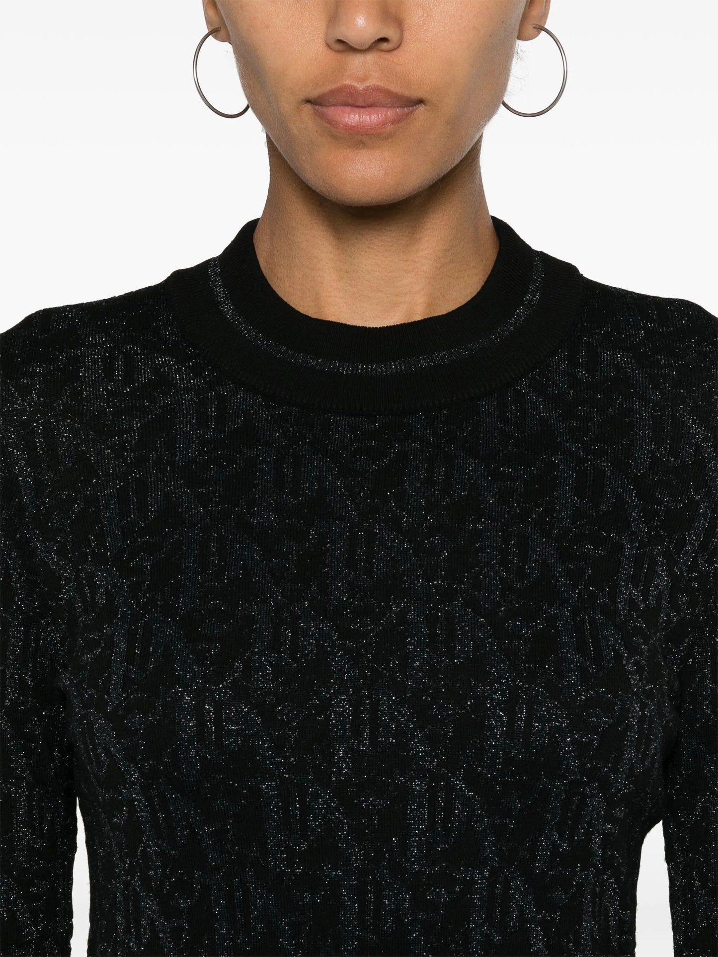 monogram-jacquard mini dress