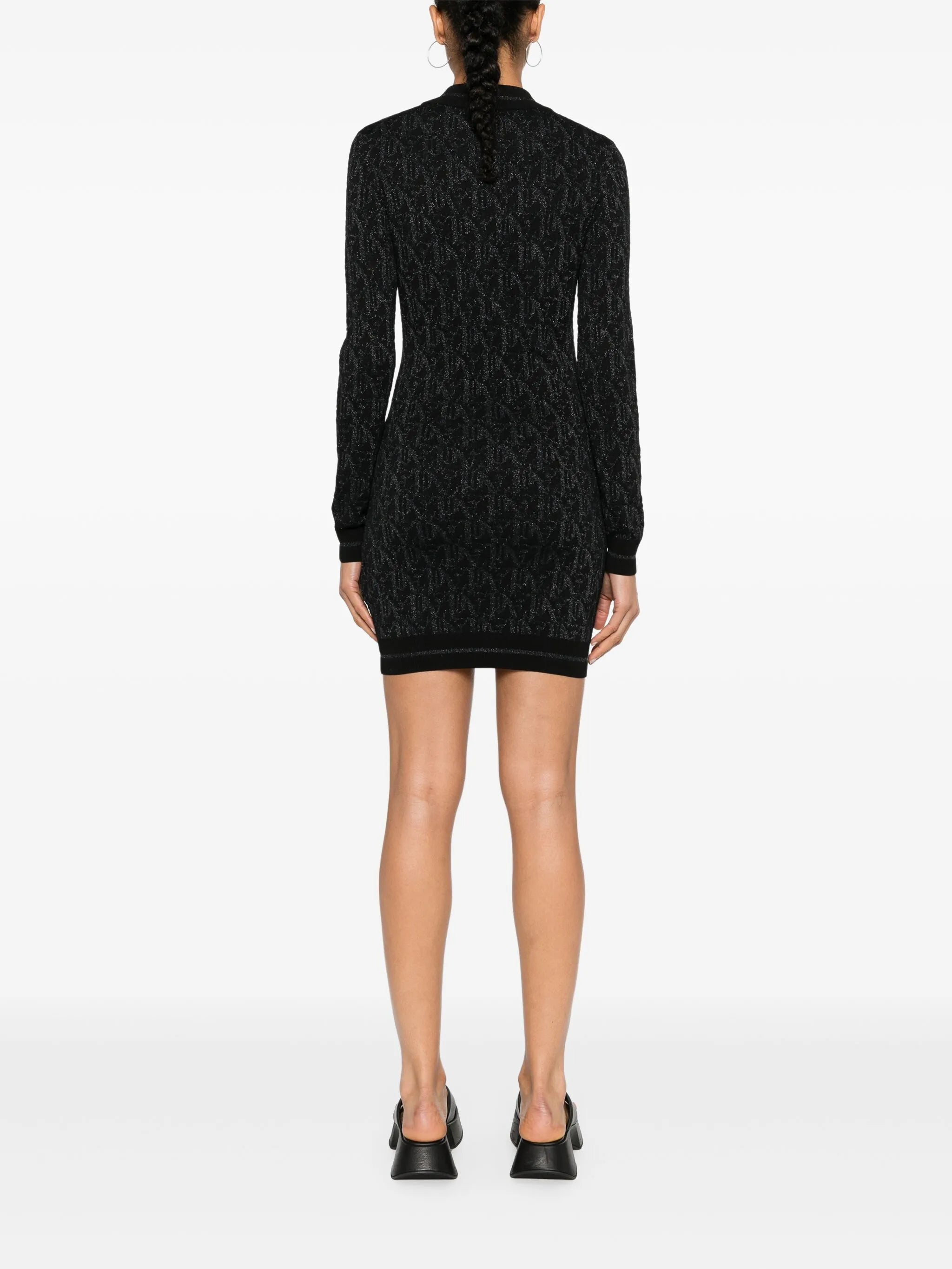 monogram-jacquard mini dress