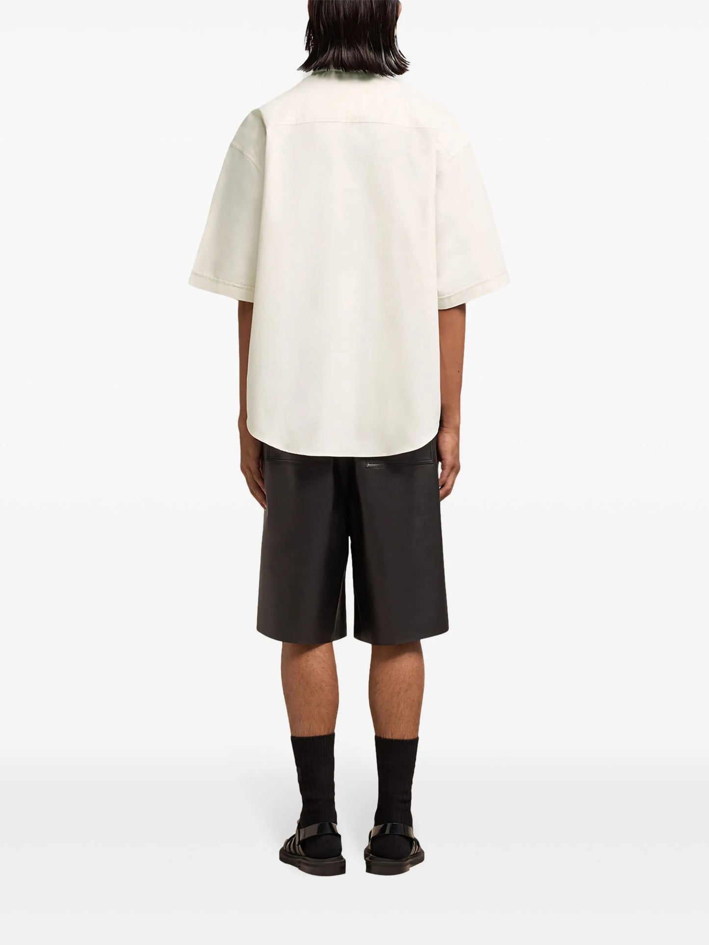 logo-embroidered cotton shirt