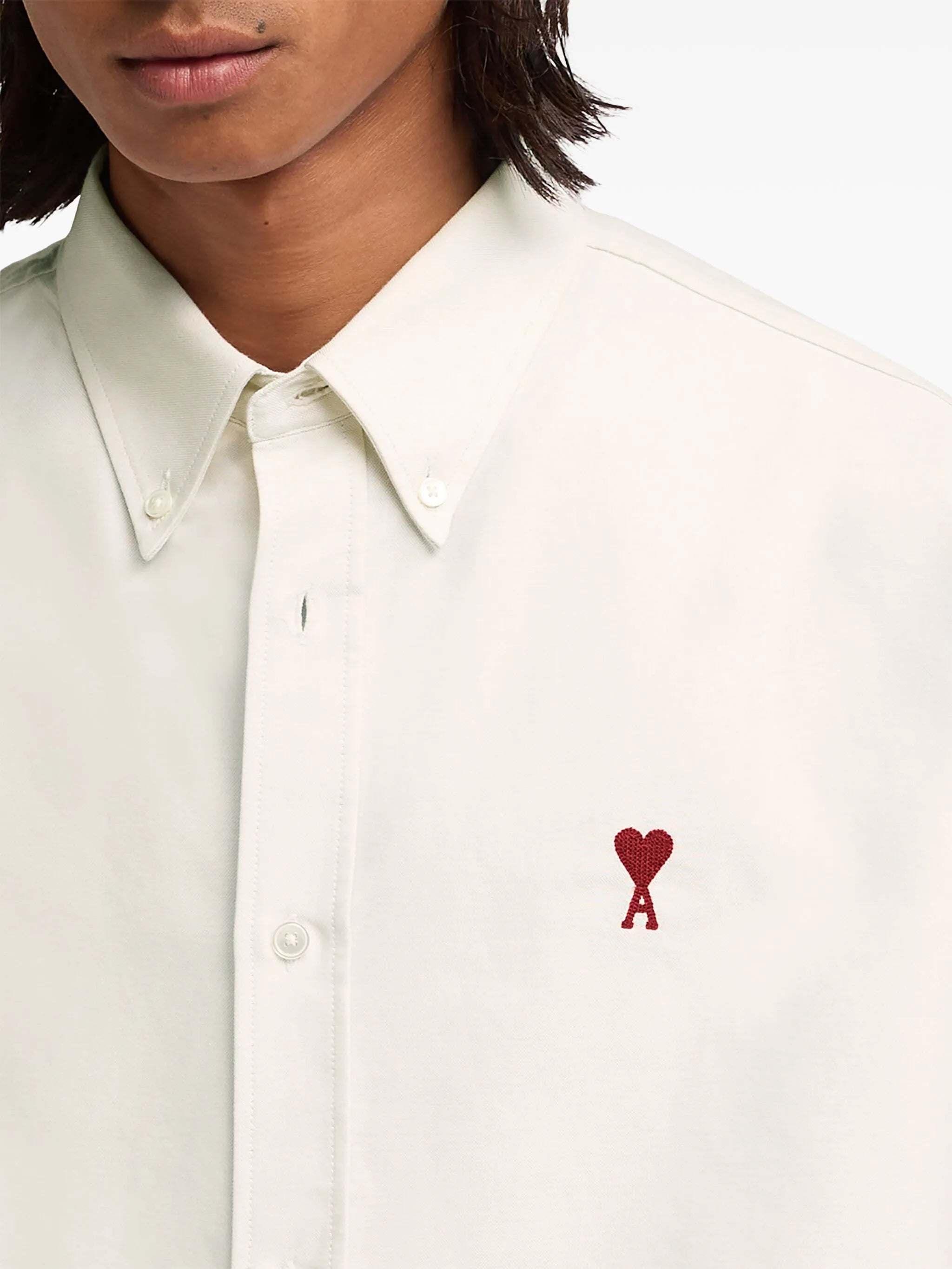 logo-embroidered cotton shirt