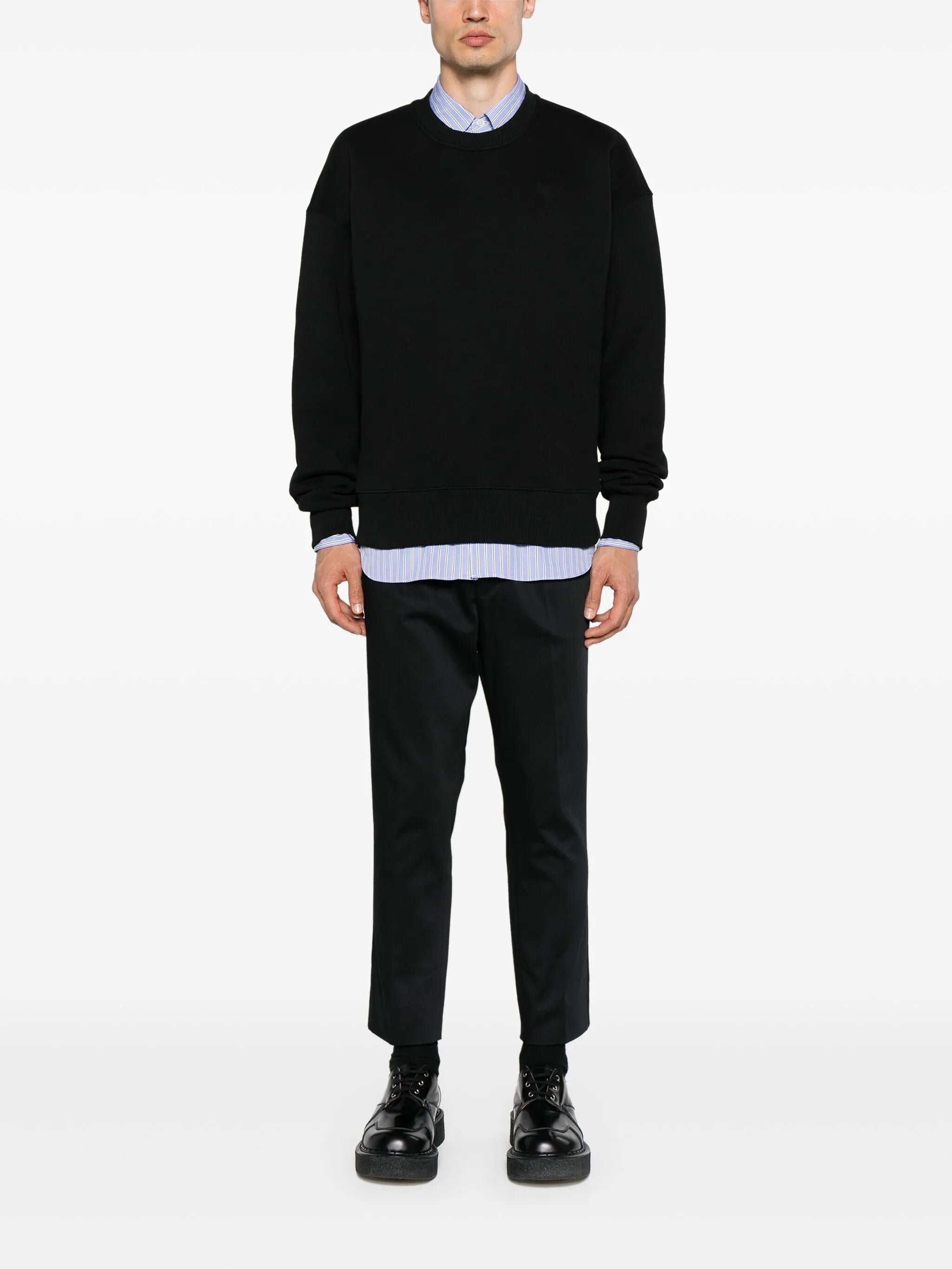 elasticated-waist cropped trousers