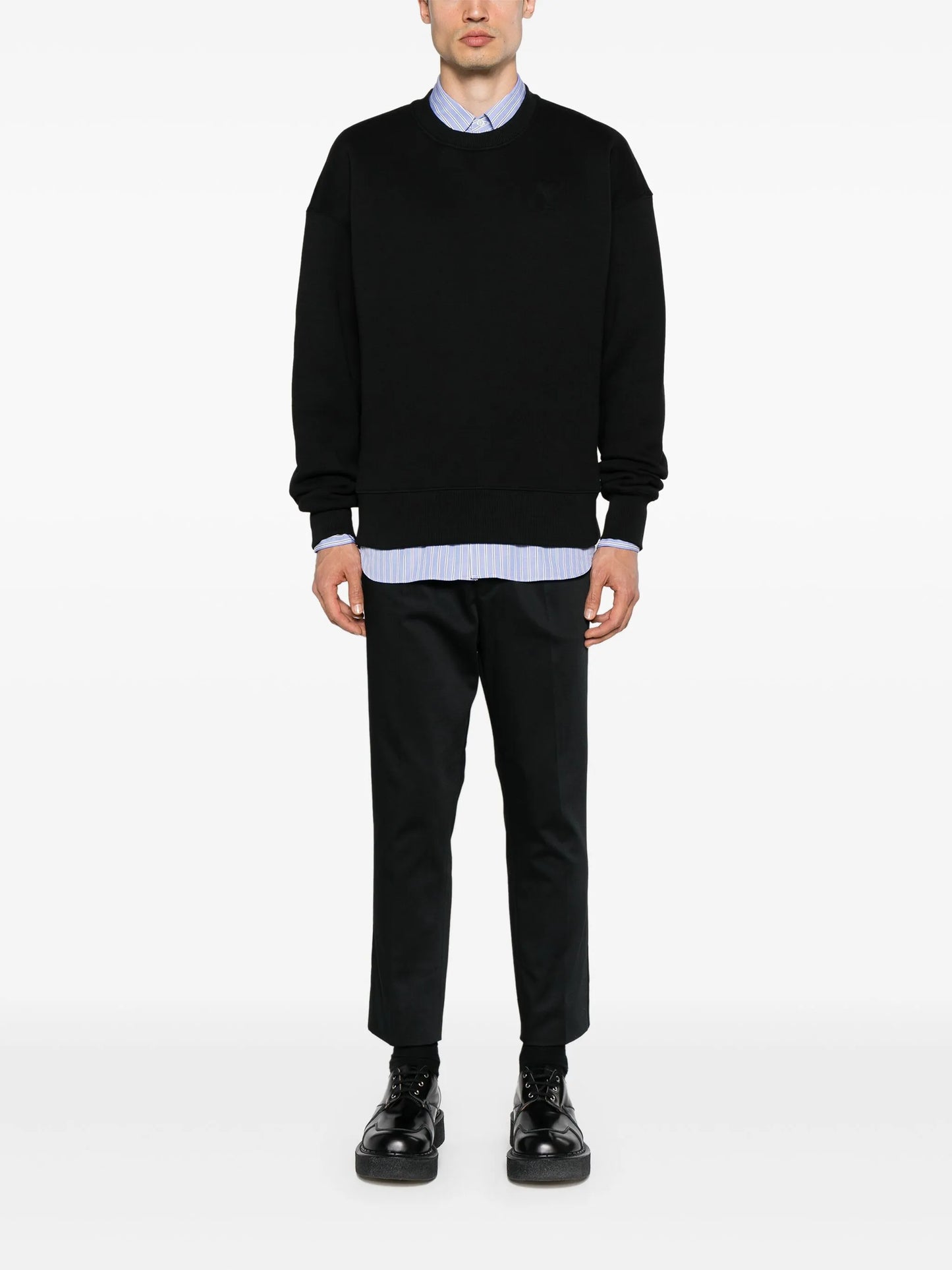 elasticated-waist cropped trousers