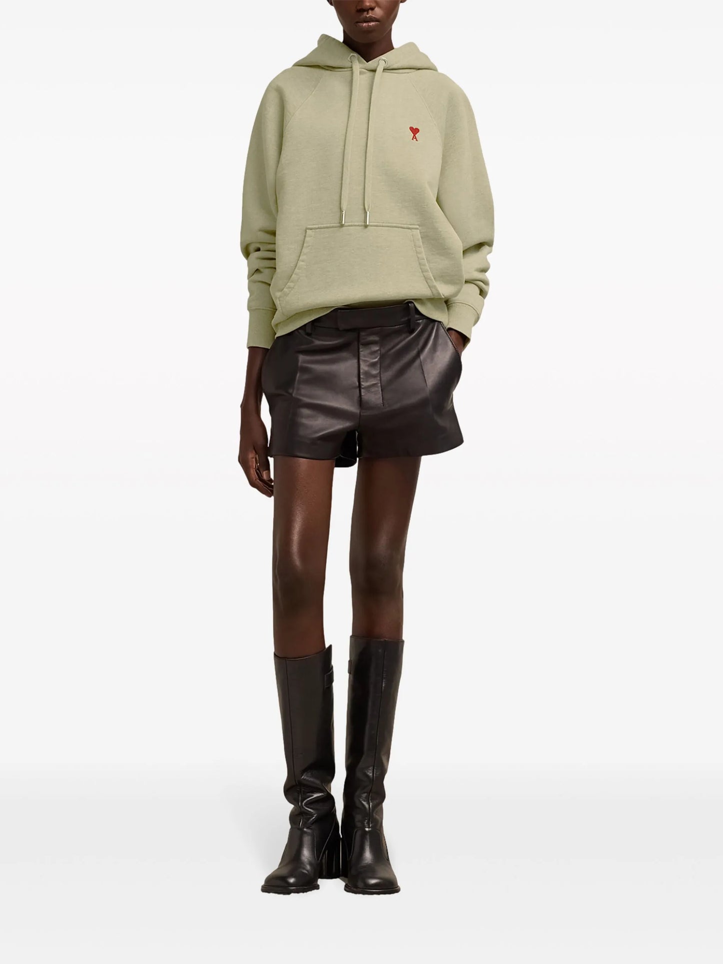 Ami de Coeur-embroidered zip-up hoodie