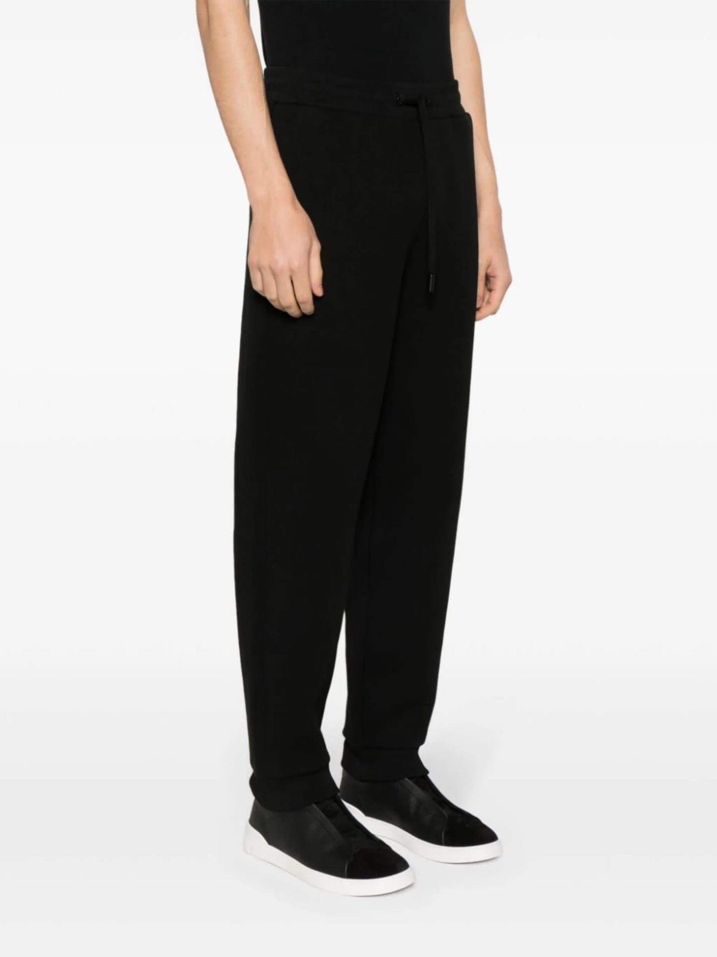 logo-embossed jersey track pants