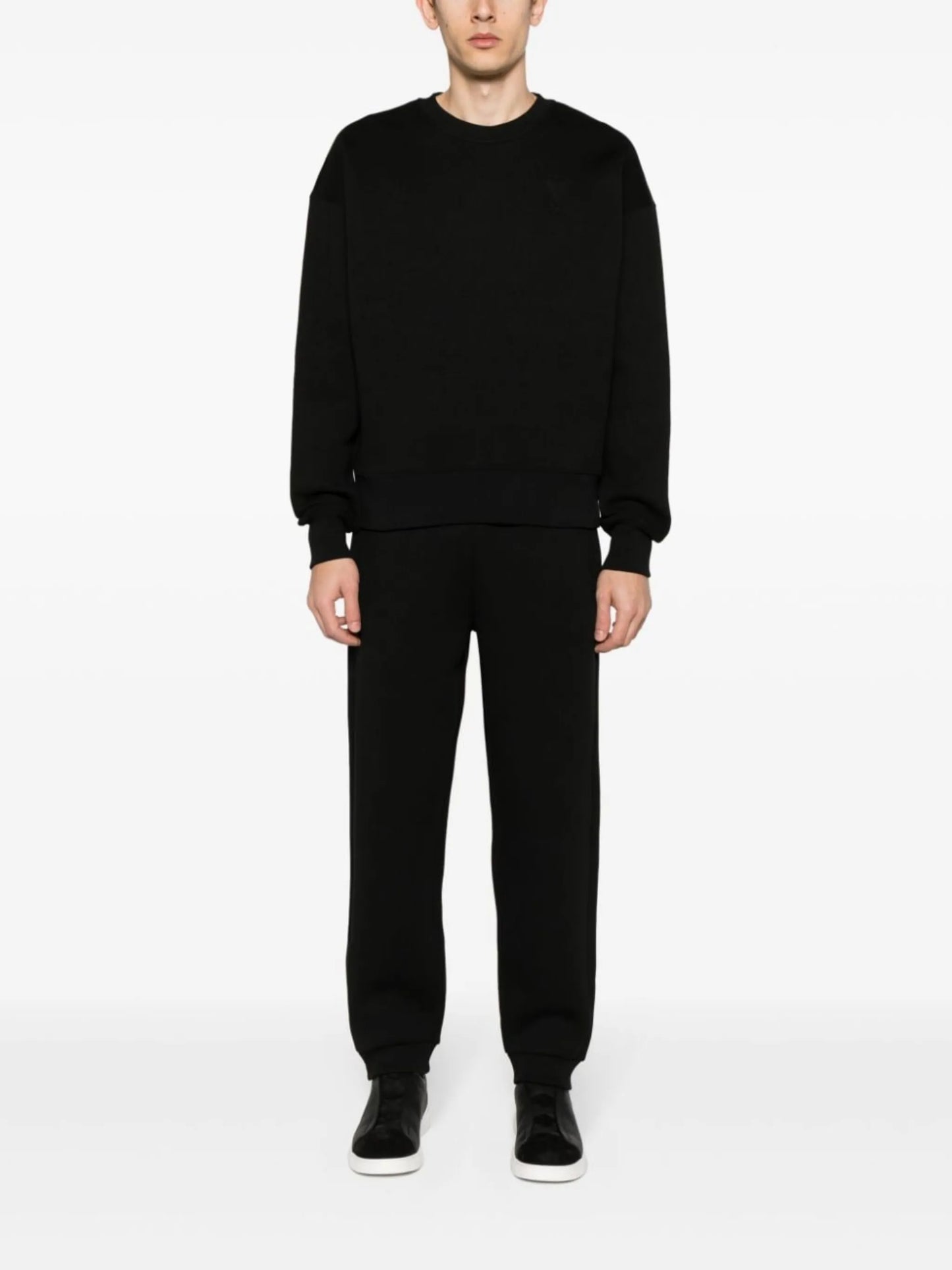 logo-embossed jersey track pants