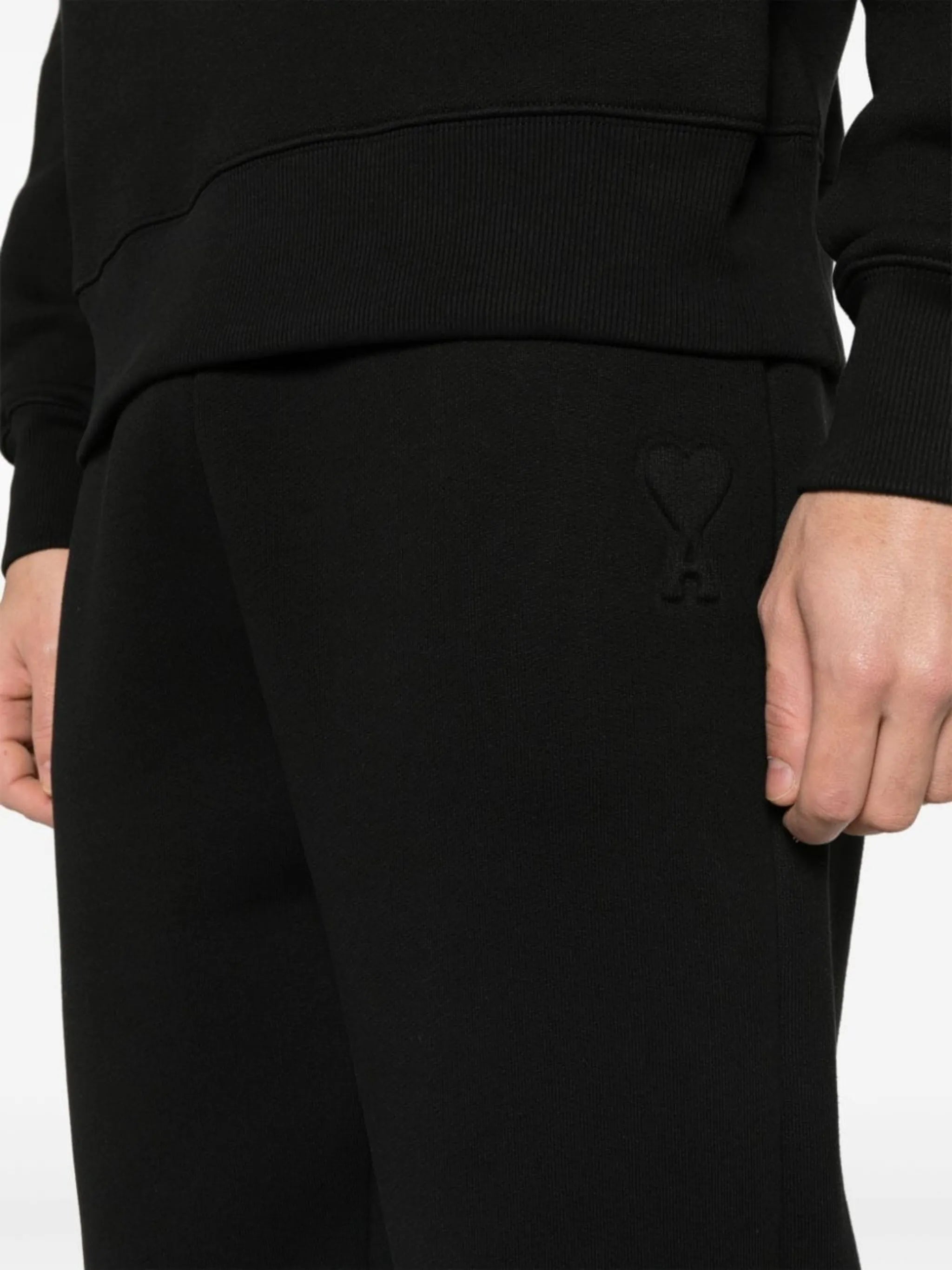 logo-embossed jersey track pants