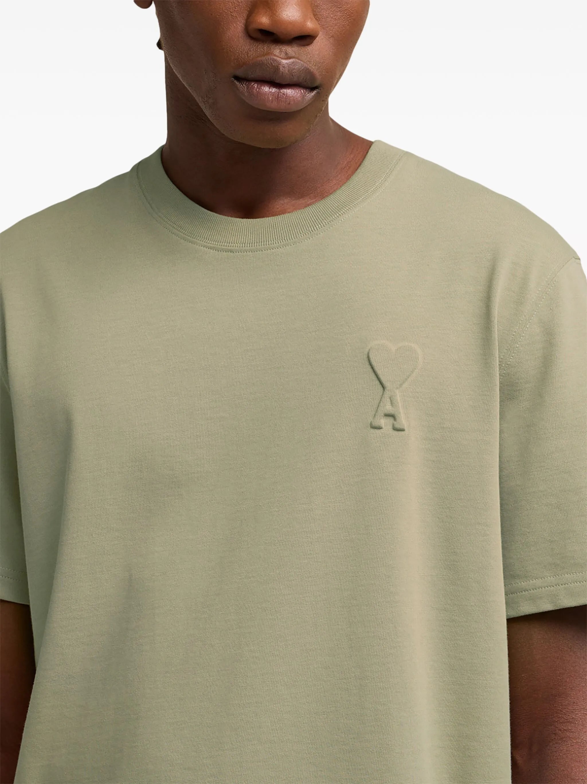 logo-embossed cotton T-shirt