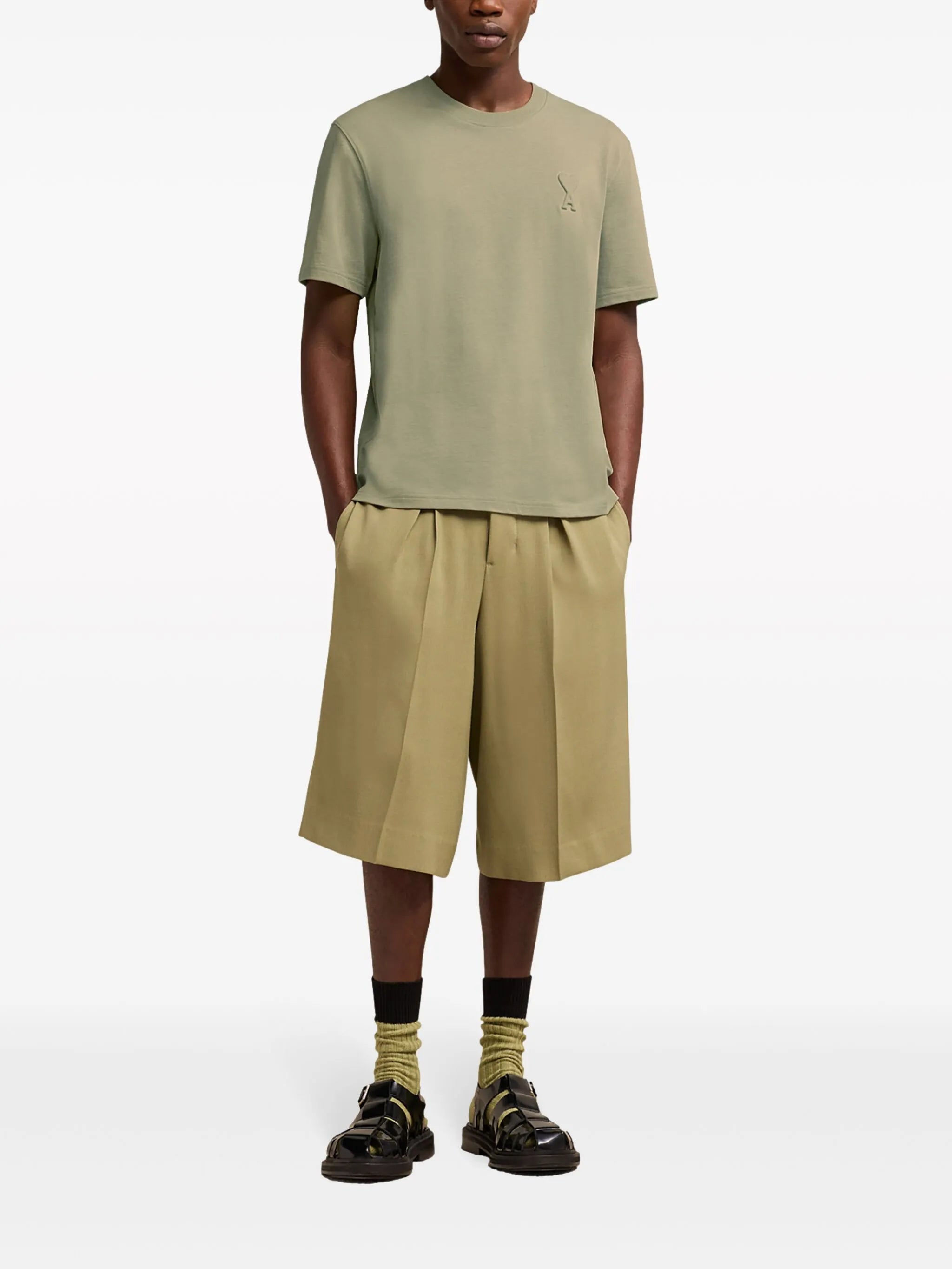 logo-embossed cotton T-shirt