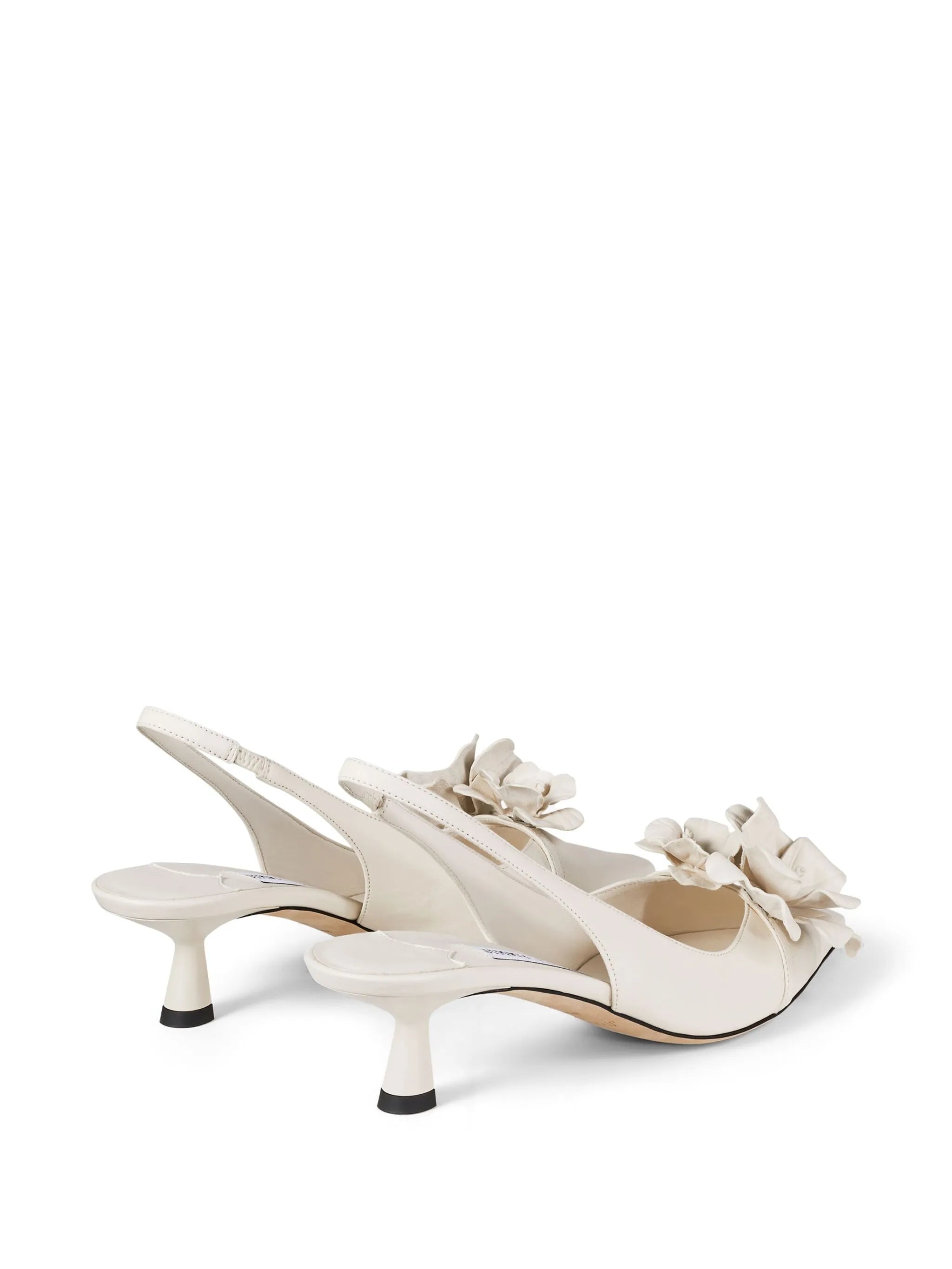 Amita 45mm flower-appliqué pumps