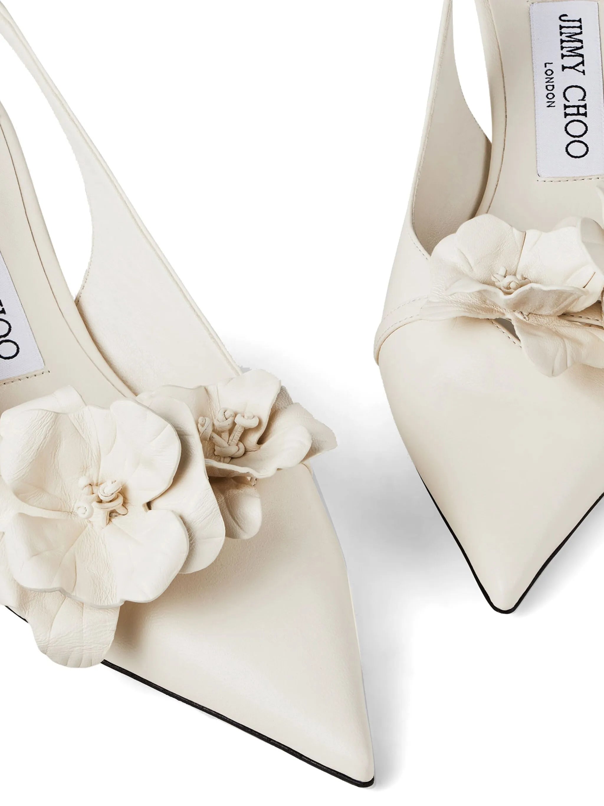 Amita 45mm flower-appliqué pumps