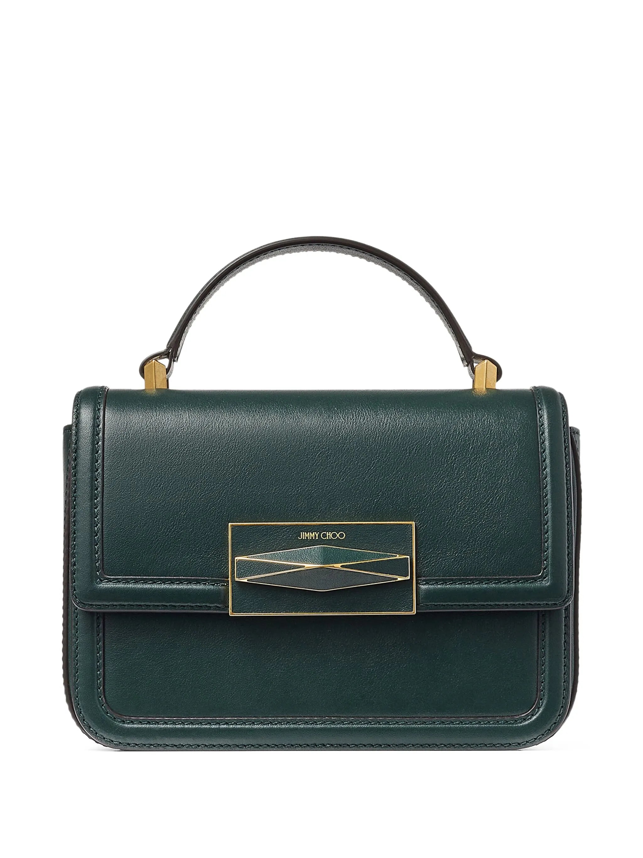Diamond leather top-handle bag