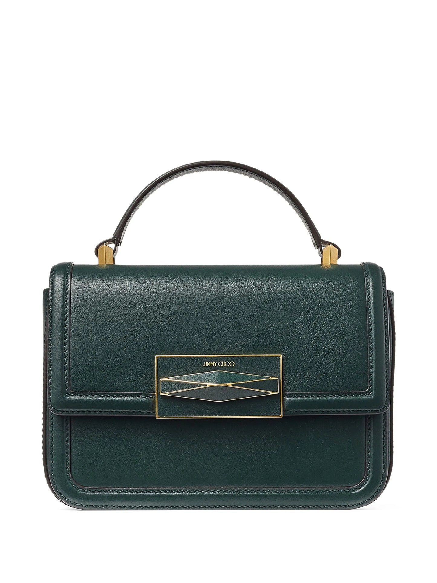 Diamond leather top-handle bag