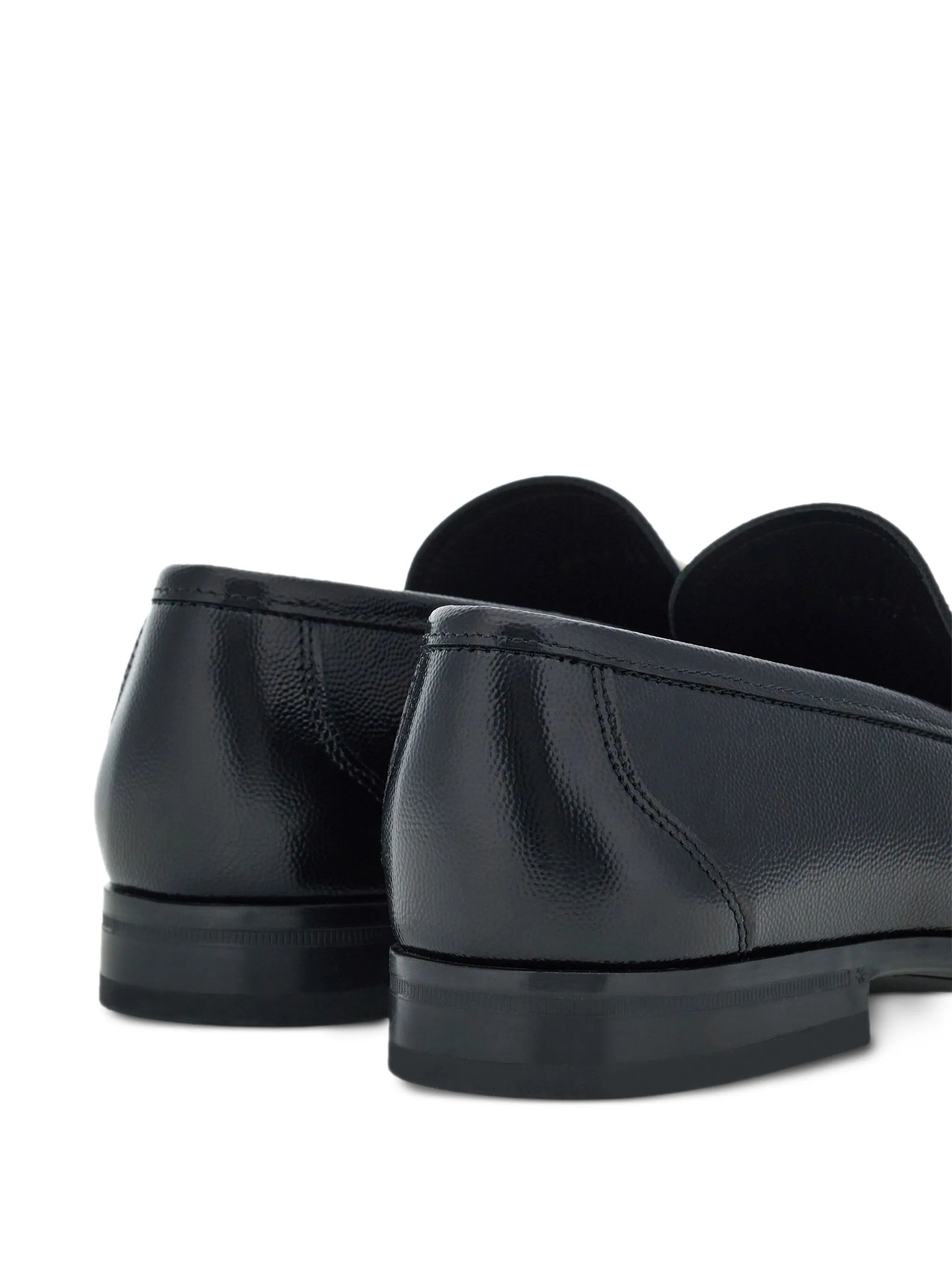 Gancini-plaque leather loafers