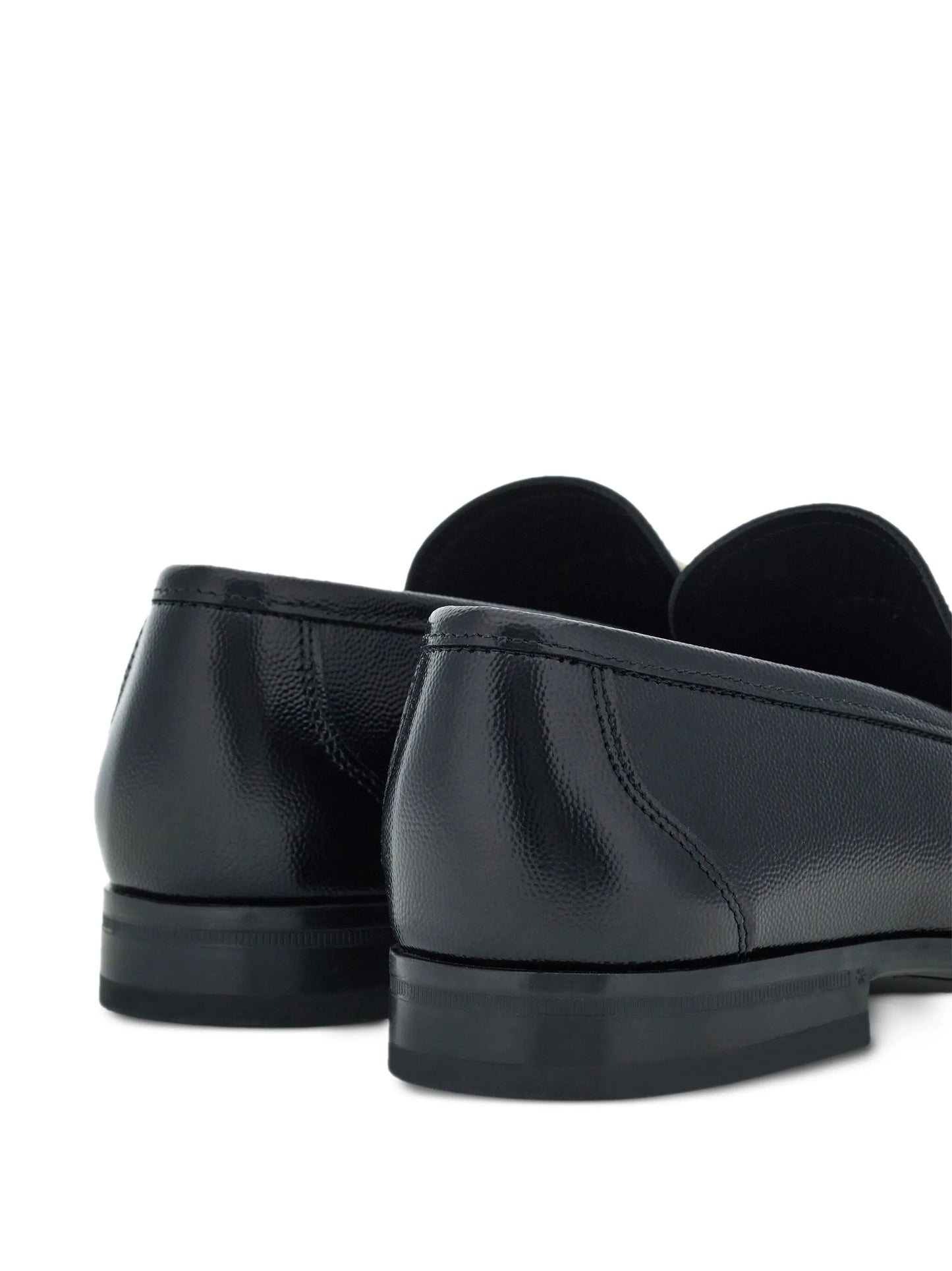 Gancini-plaque leather loafers