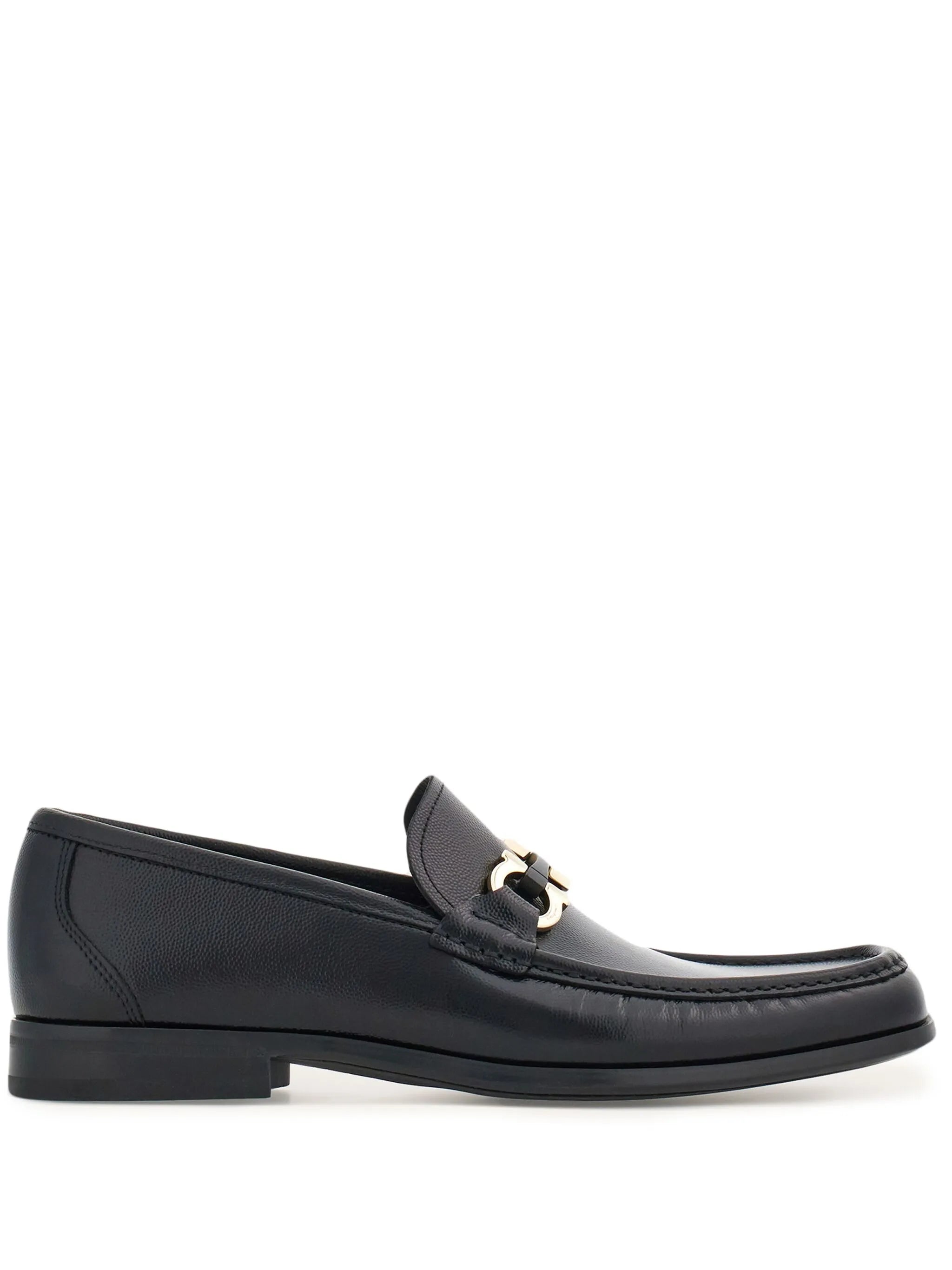 Gancini-plaque leather loafers