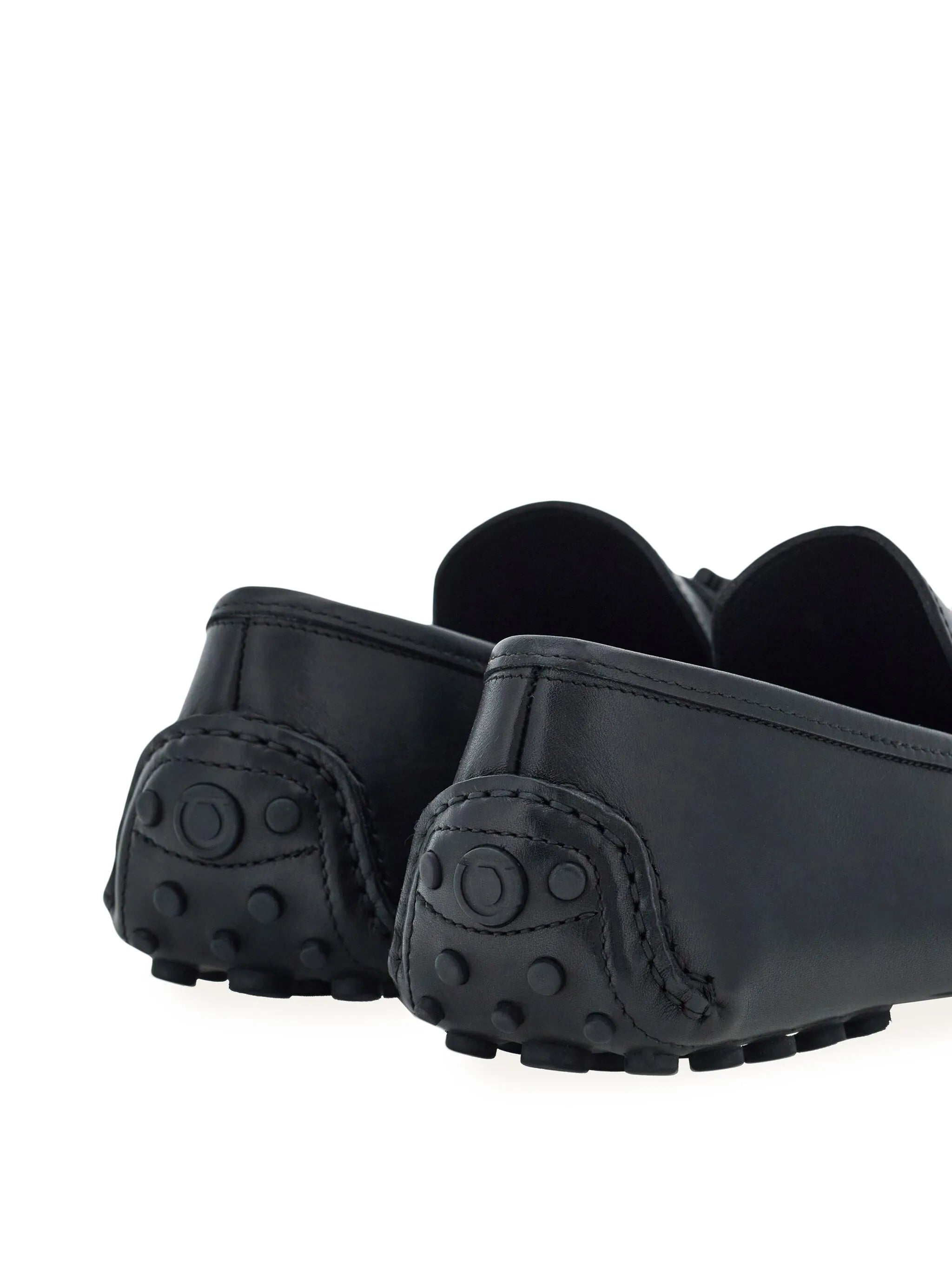 Gancini leather loafers