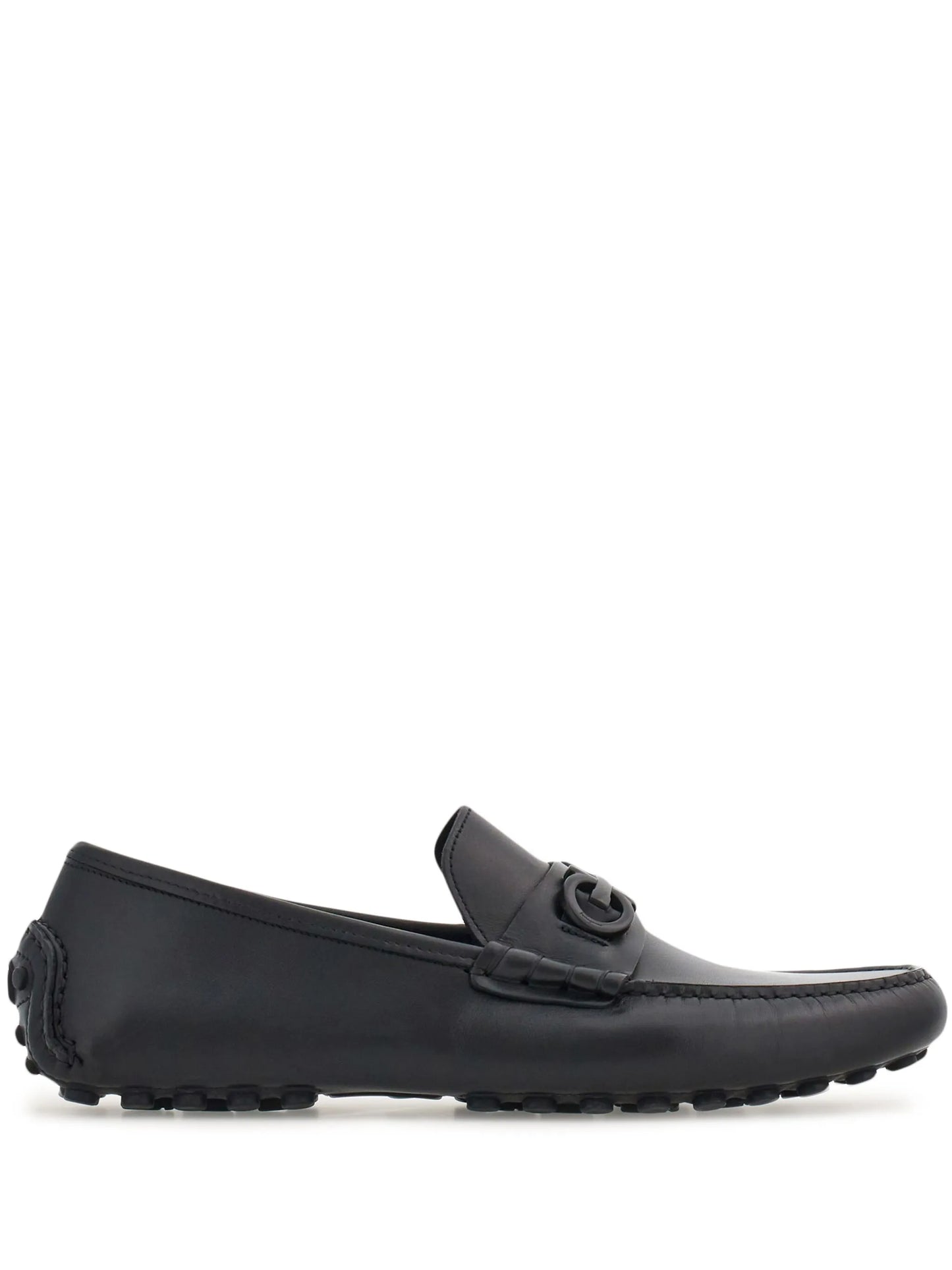 Gancini leather loafers