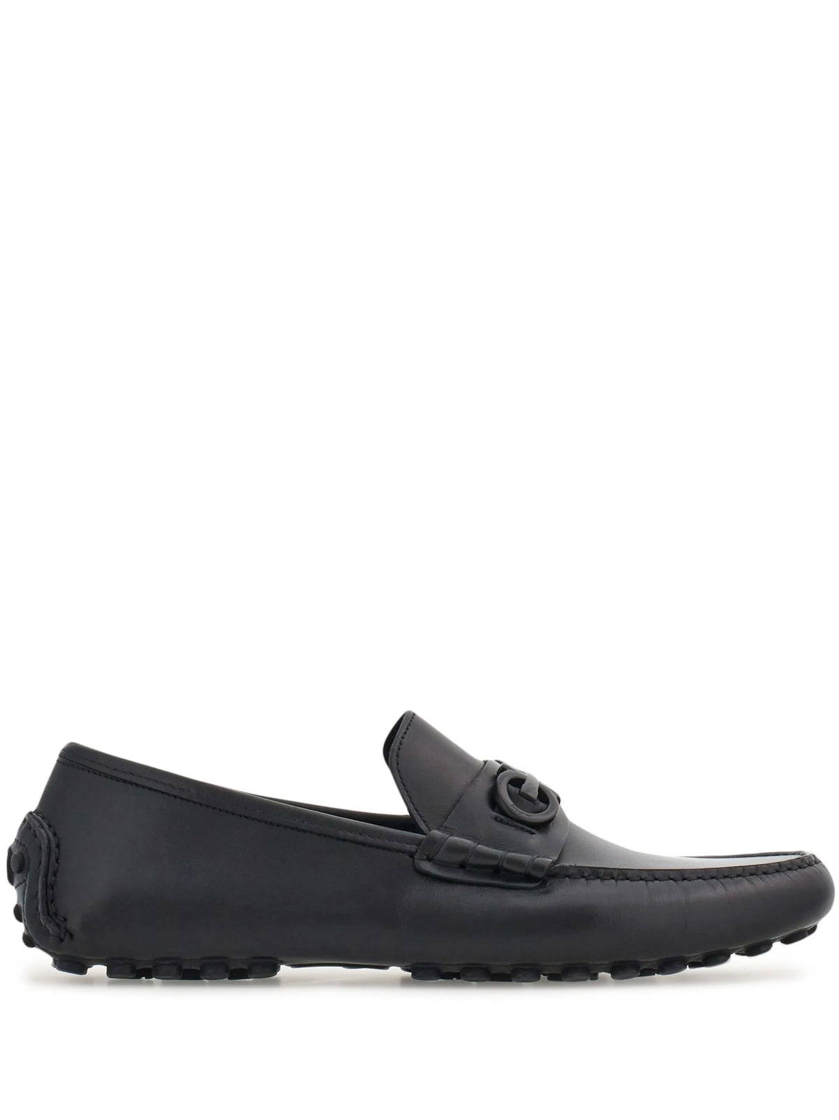 Gancini leather loafers