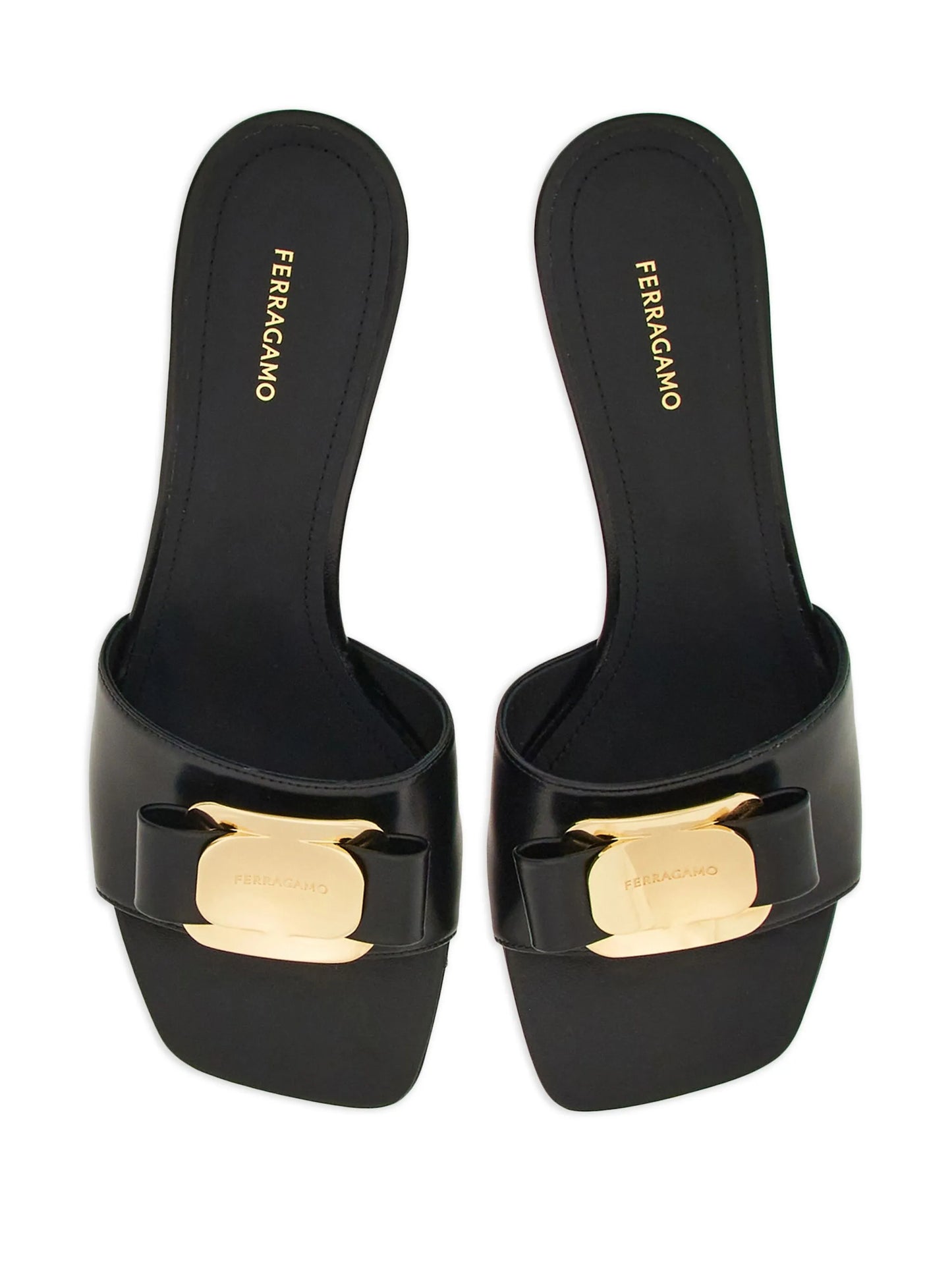 55mm bow-detailing leather mules