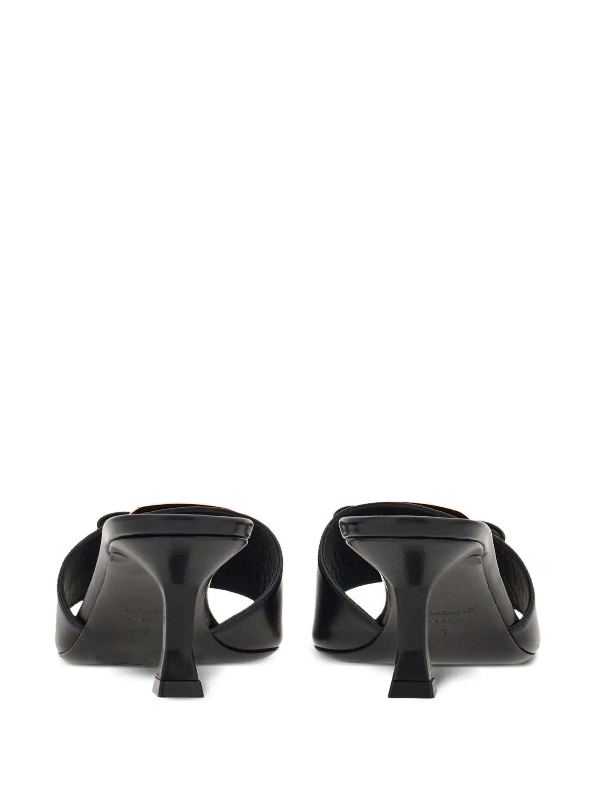 55mm bow-detailing leather mules