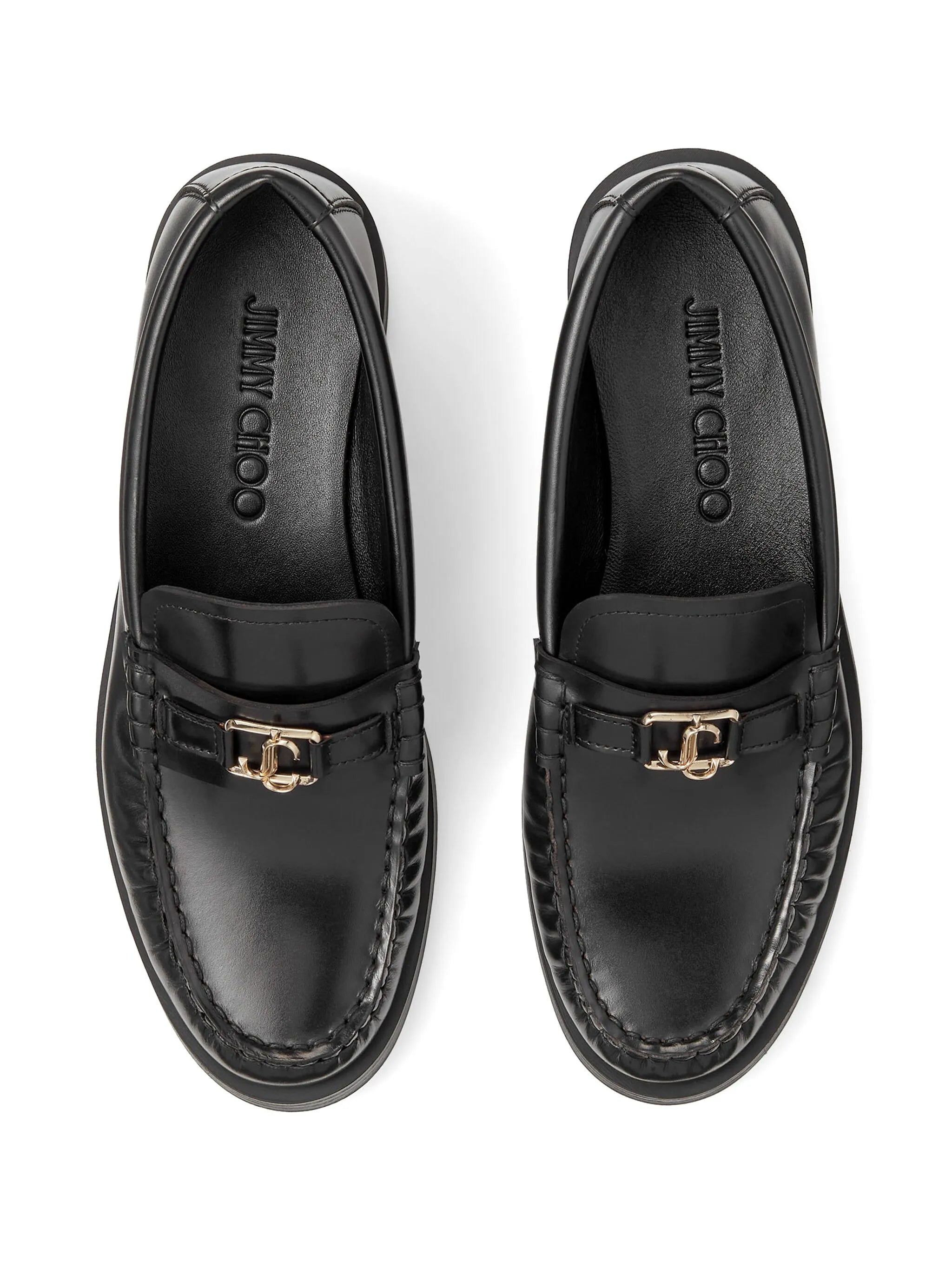 Addie logo-plaque leather loafers