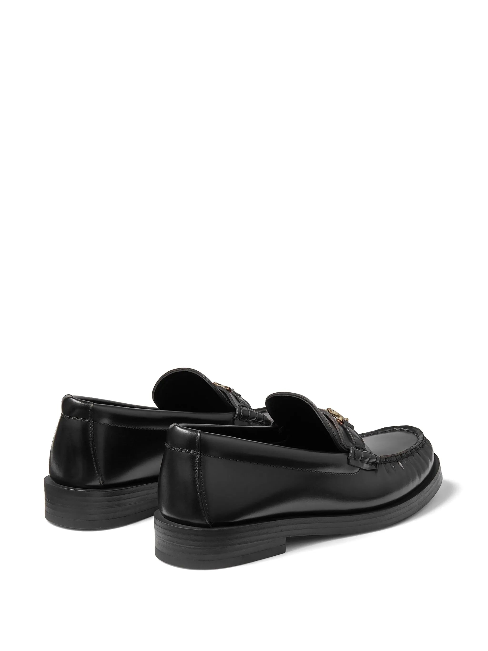 Addie logo-plaque leather loafers