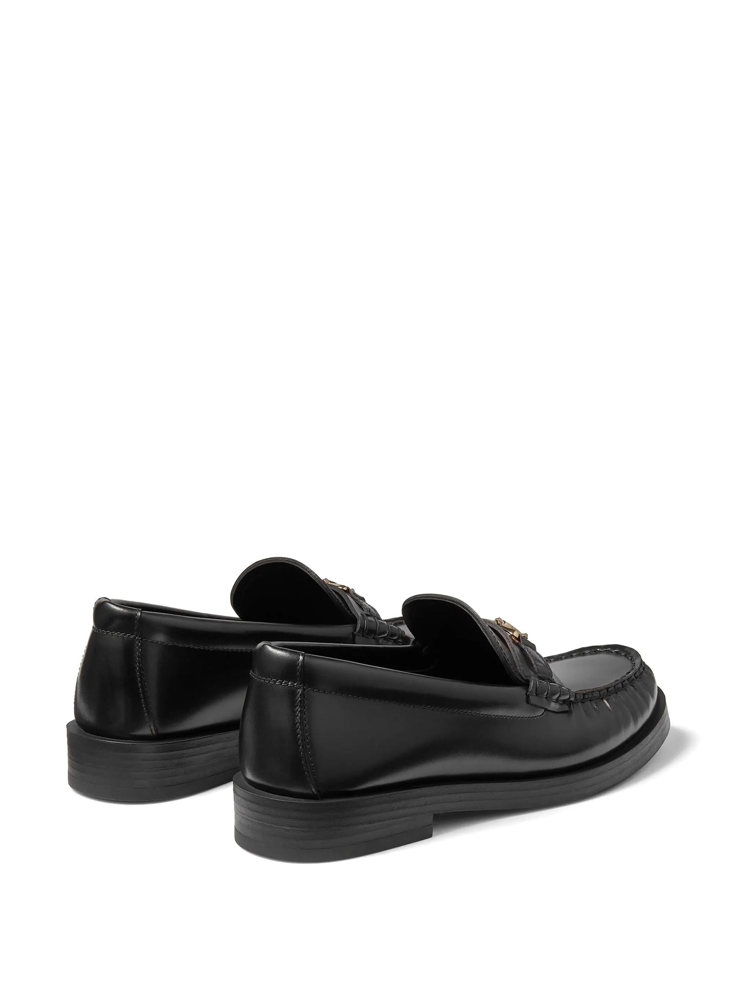 Addie logo-plaque leather loafers