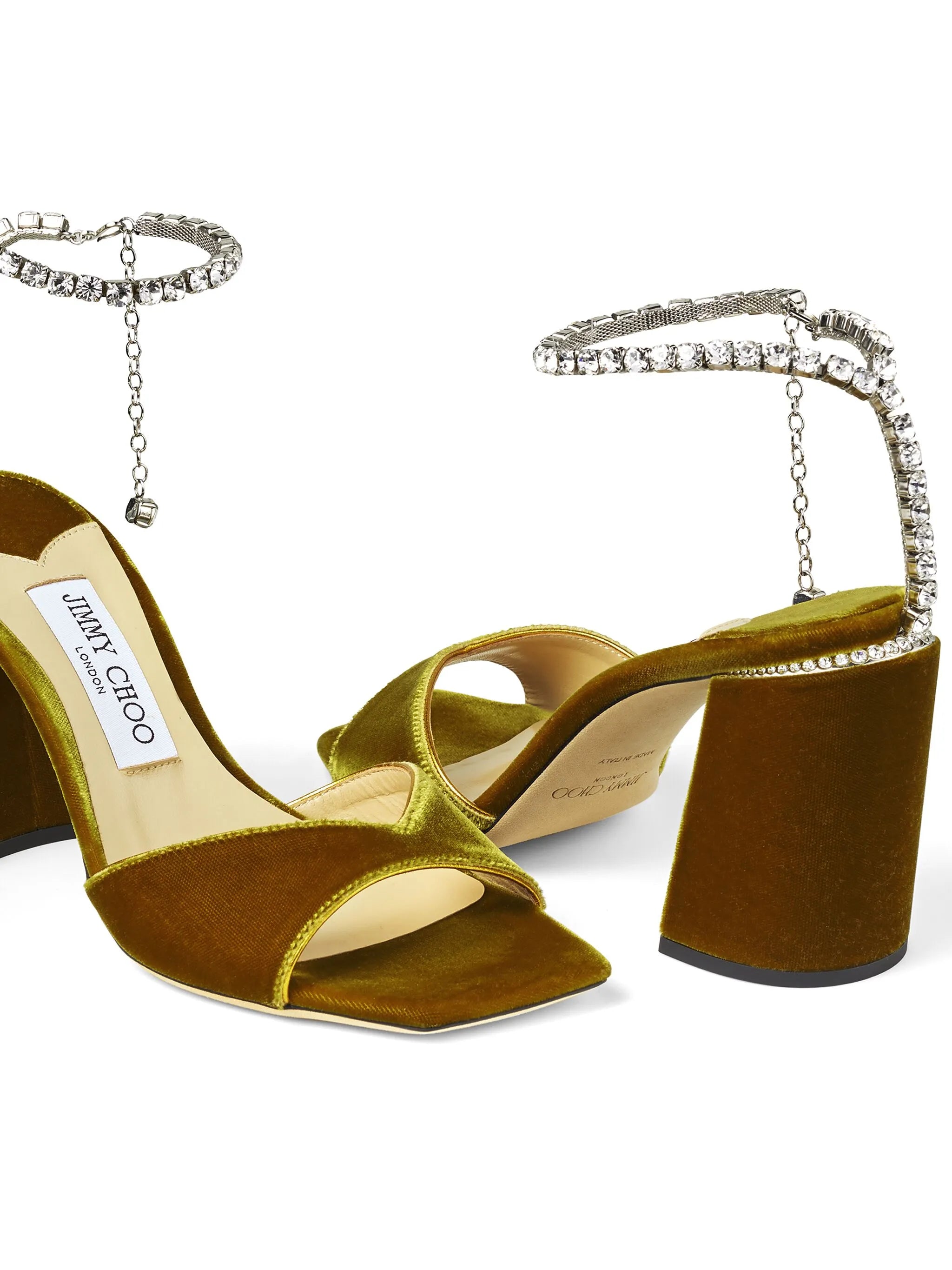 Saeda 85mm  crystal-embellished sandals