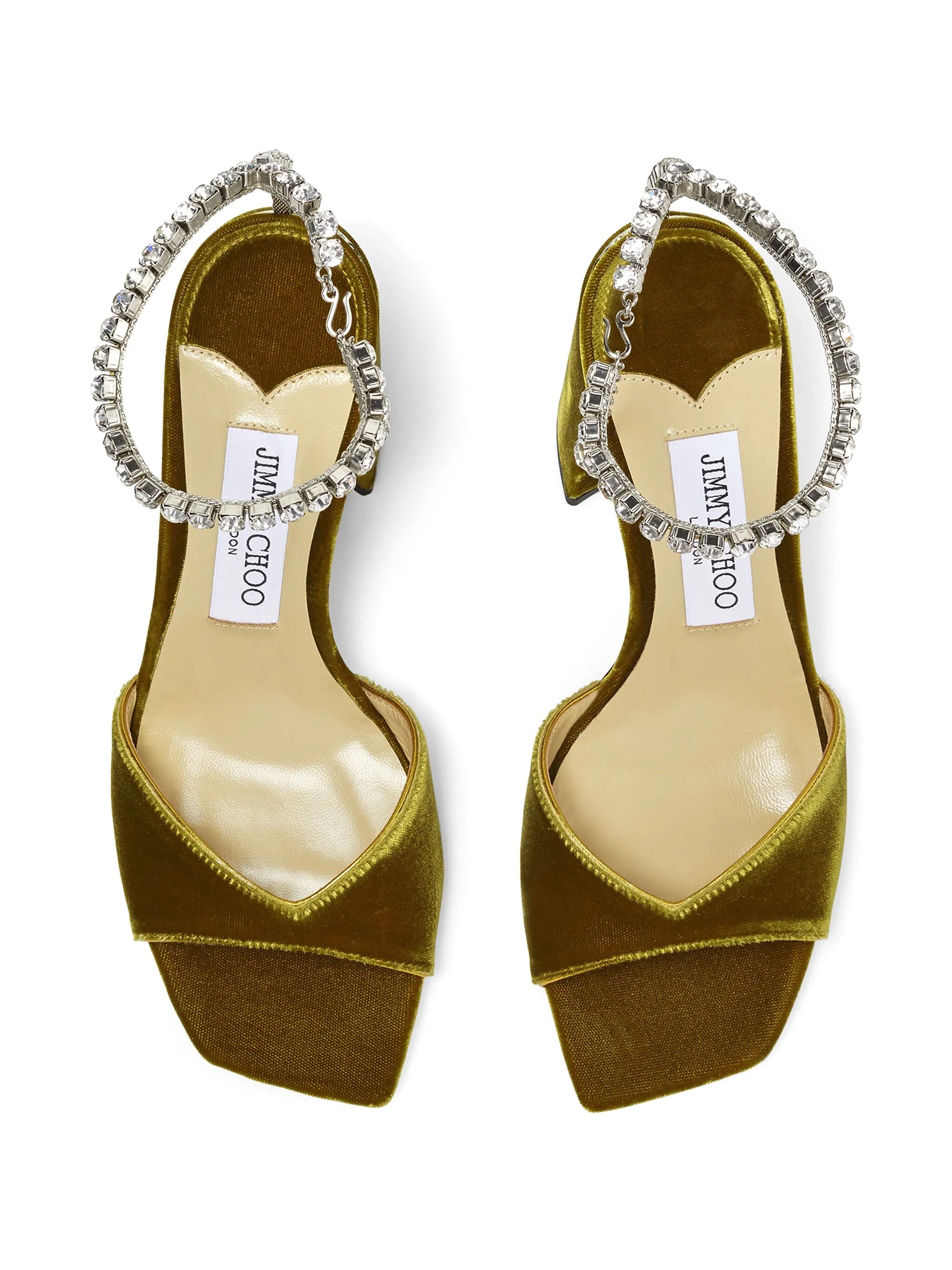 Saeda 85mm  crystal-embellished sandals
