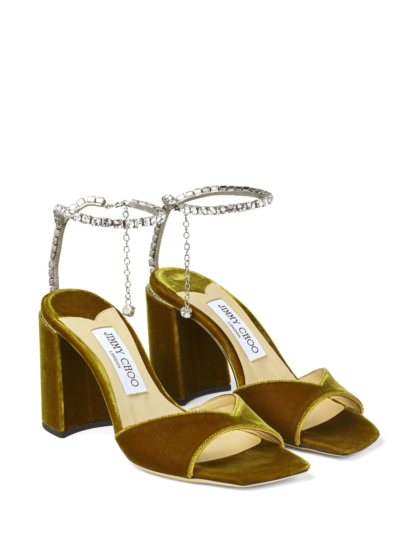 Saeda 85mm  crystal-embellished sandals