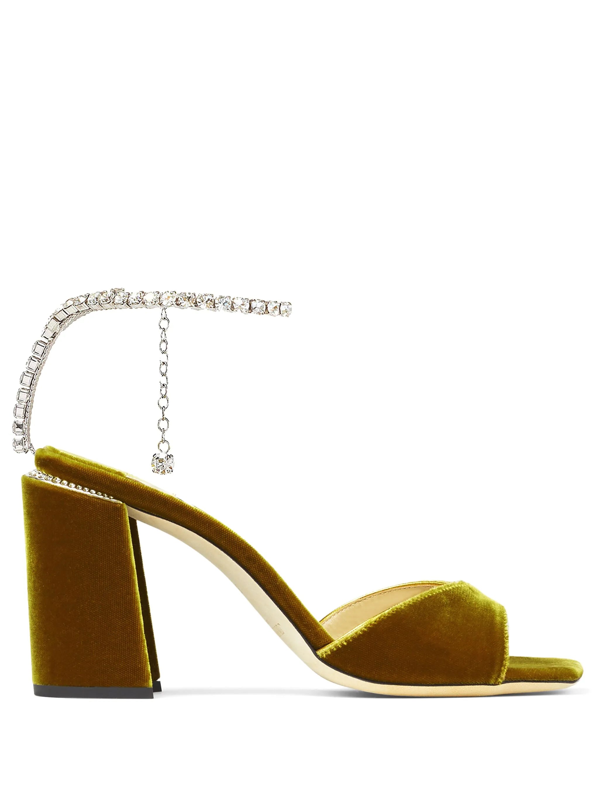 Saeda 85mm  crystal-embellished sandals