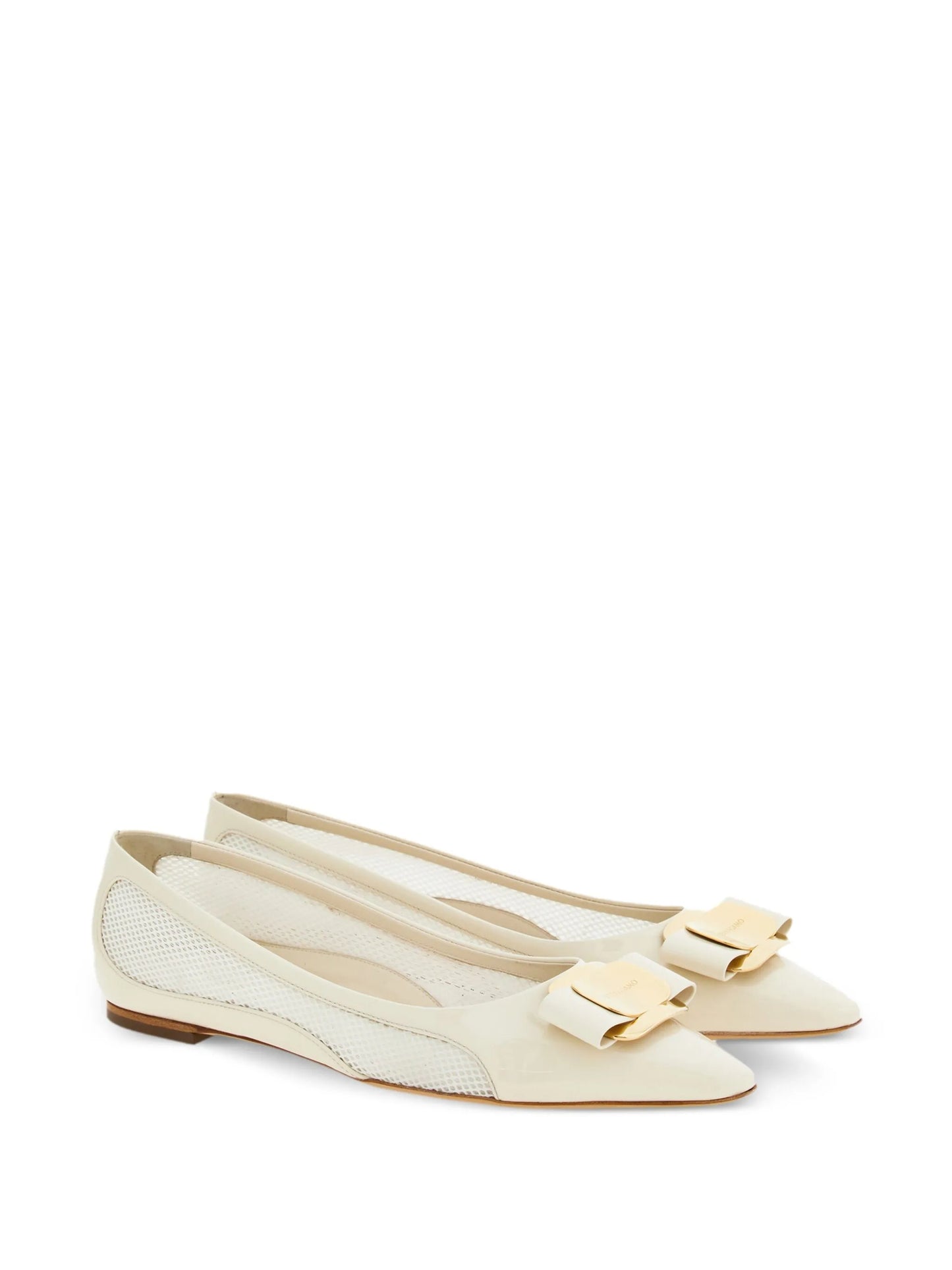 Vara bow leather ballerinas