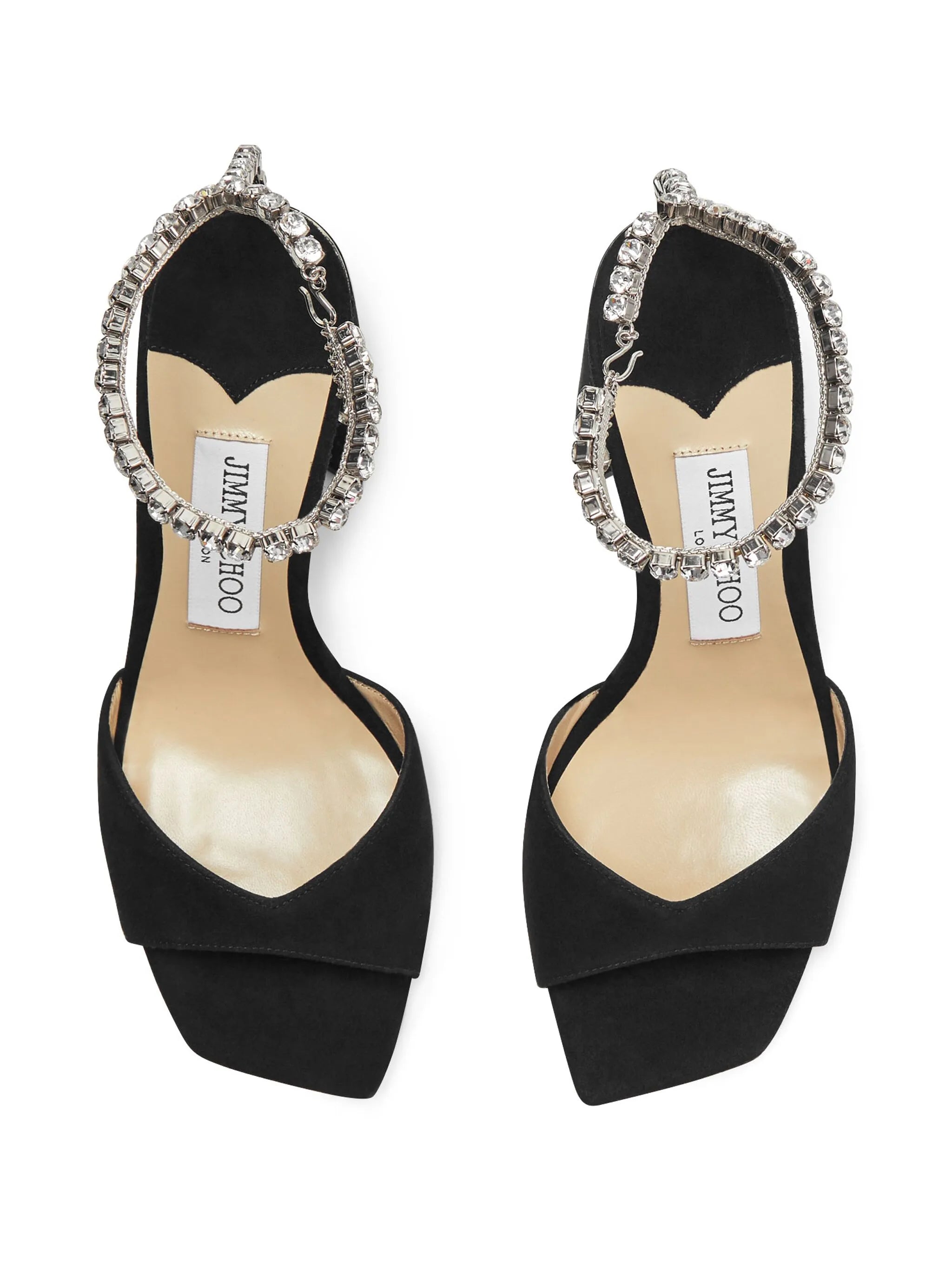 Saeda 85mm crystal-strap sandals