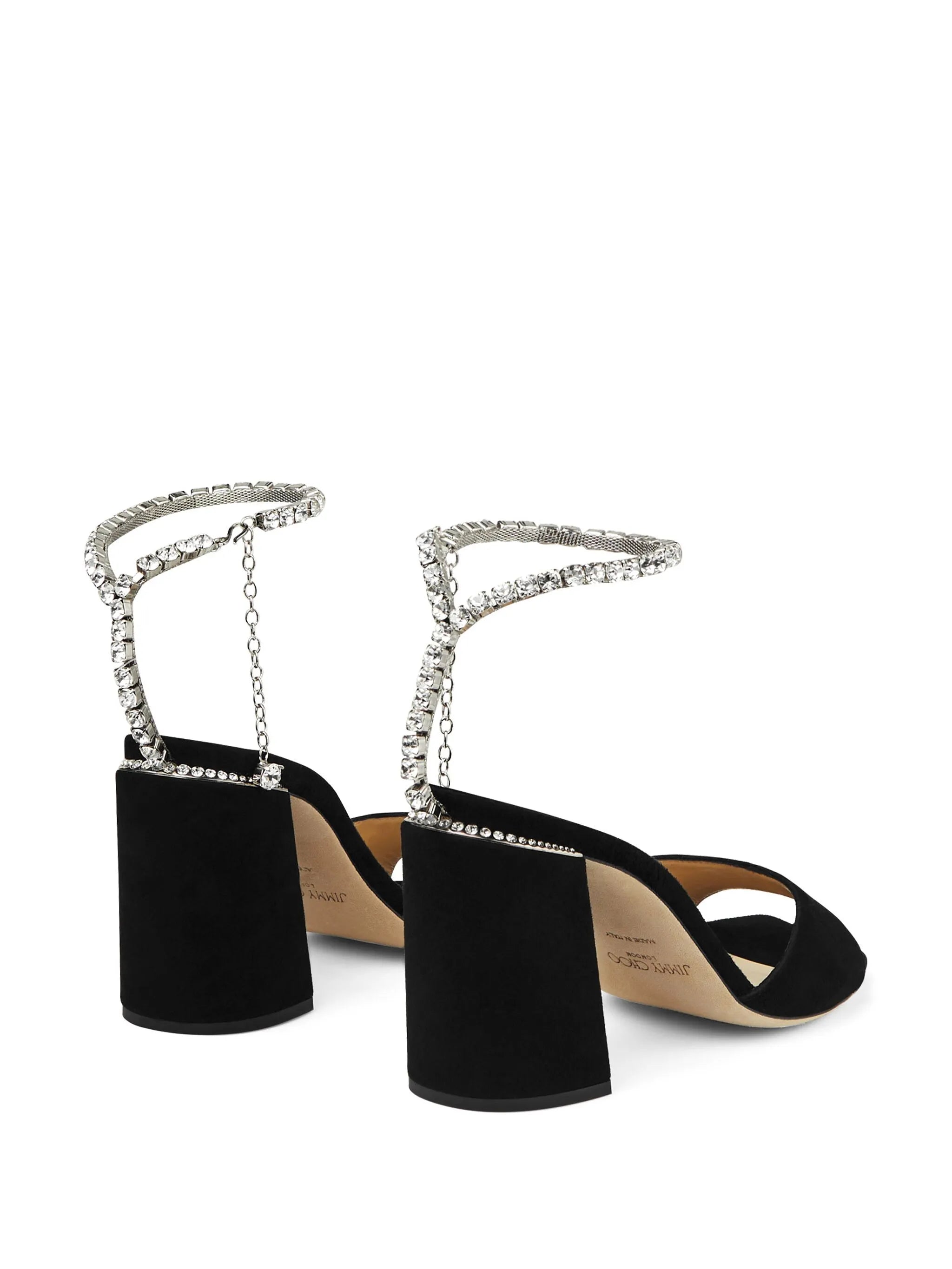 Saeda 85mm crystal-strap sandals