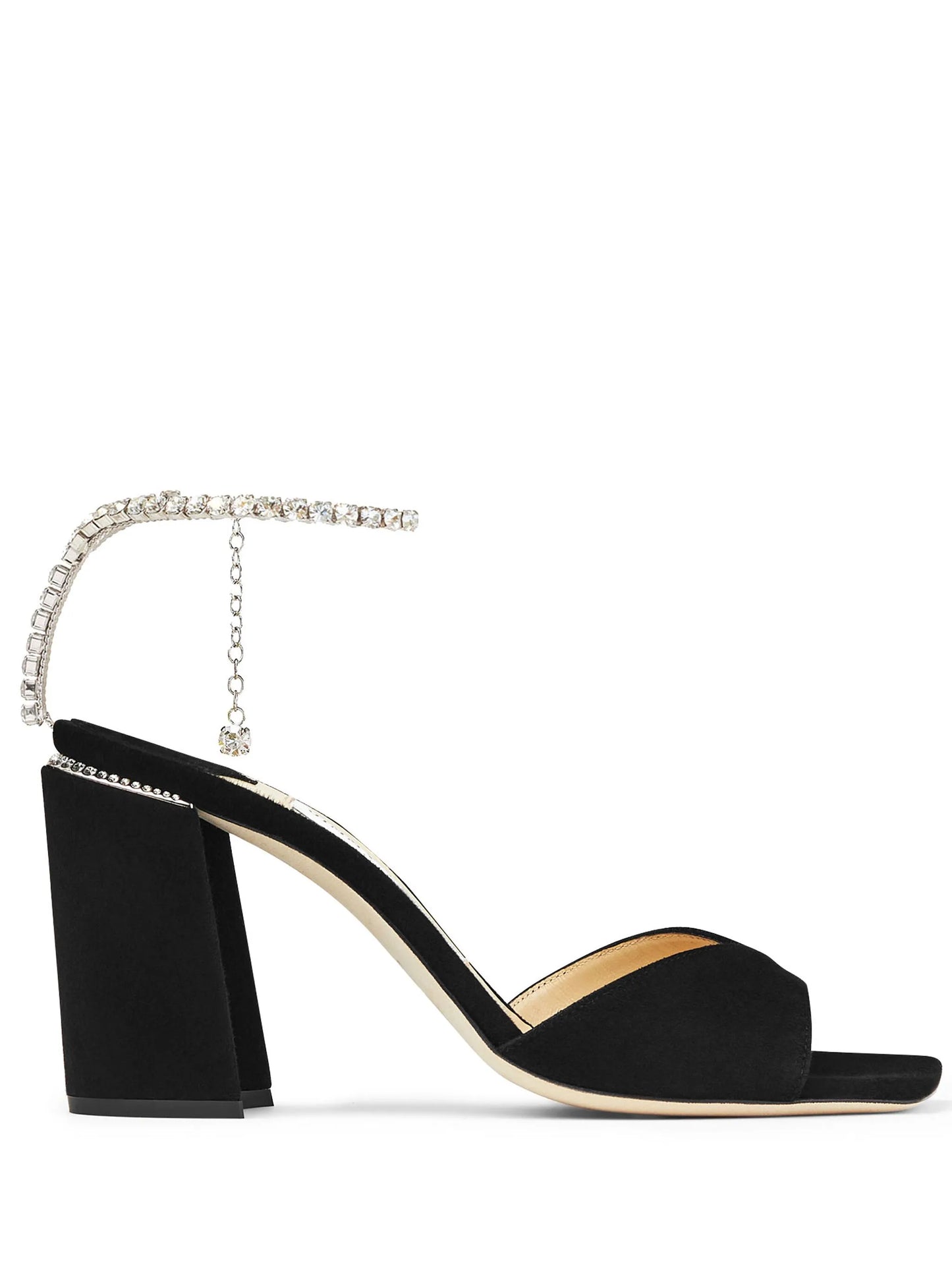 Saeda 85mm crystal-strap sandals