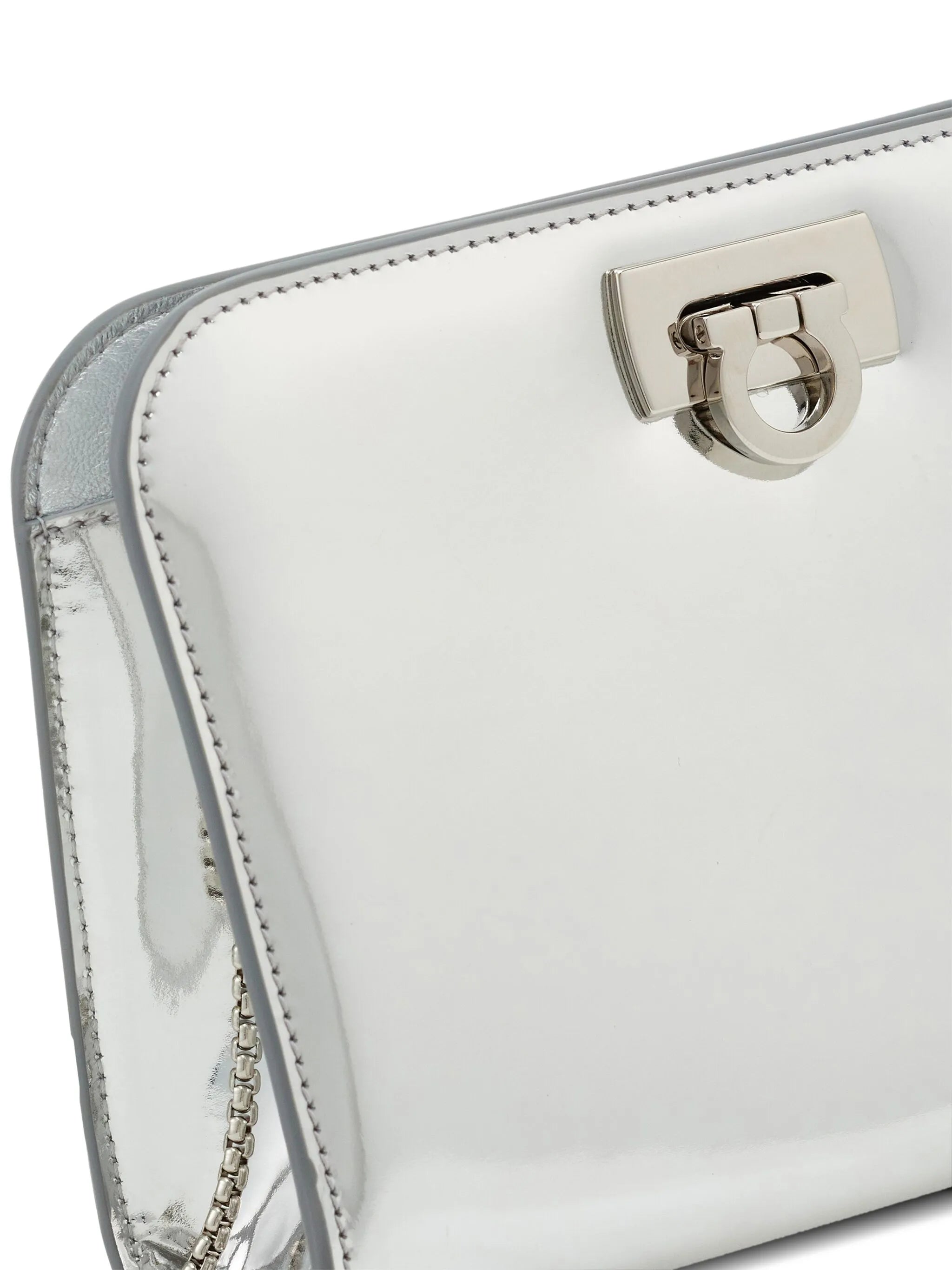 mini Diana metallic-finish clutch