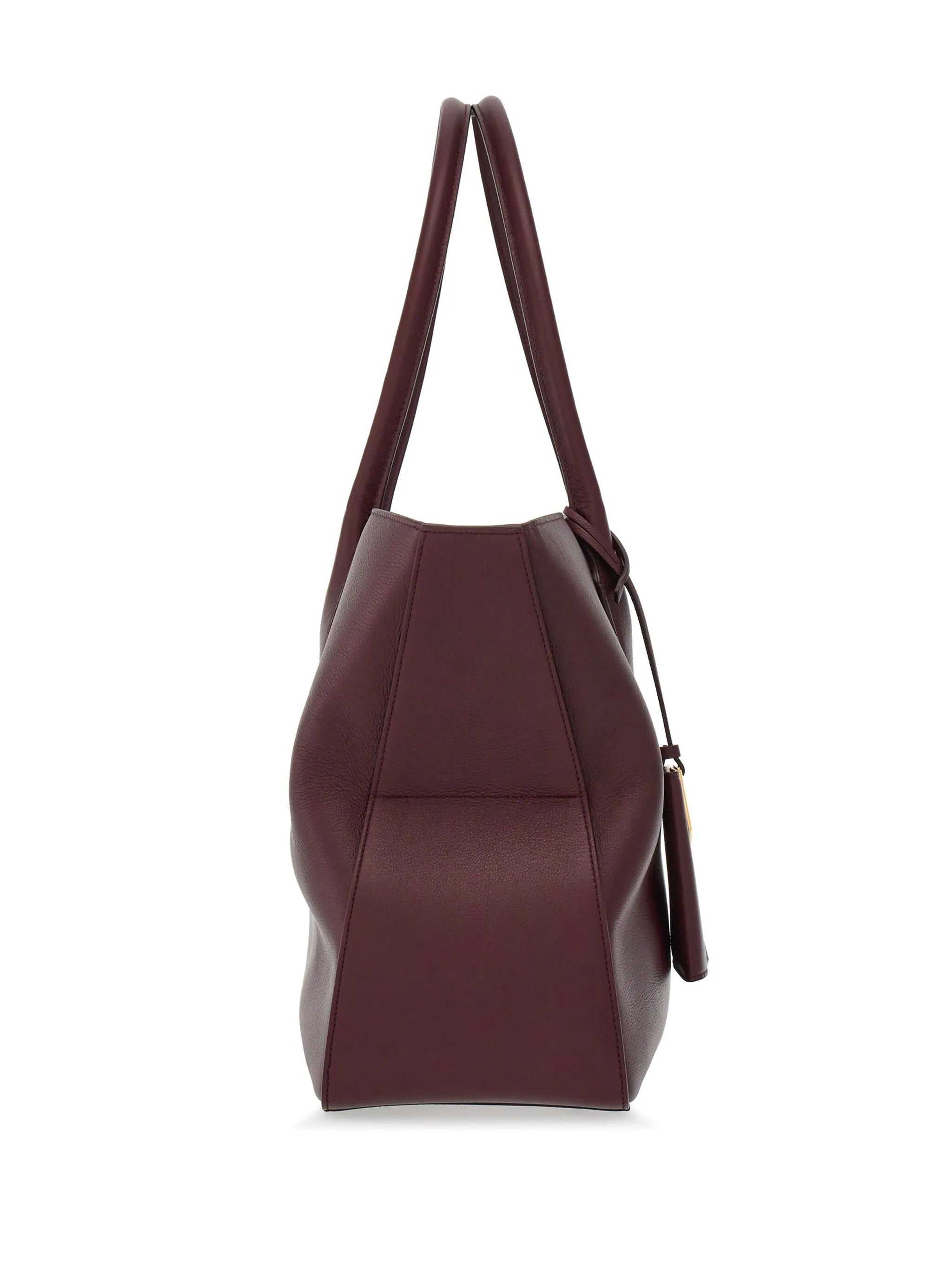 large logo-stamp leather tote bag