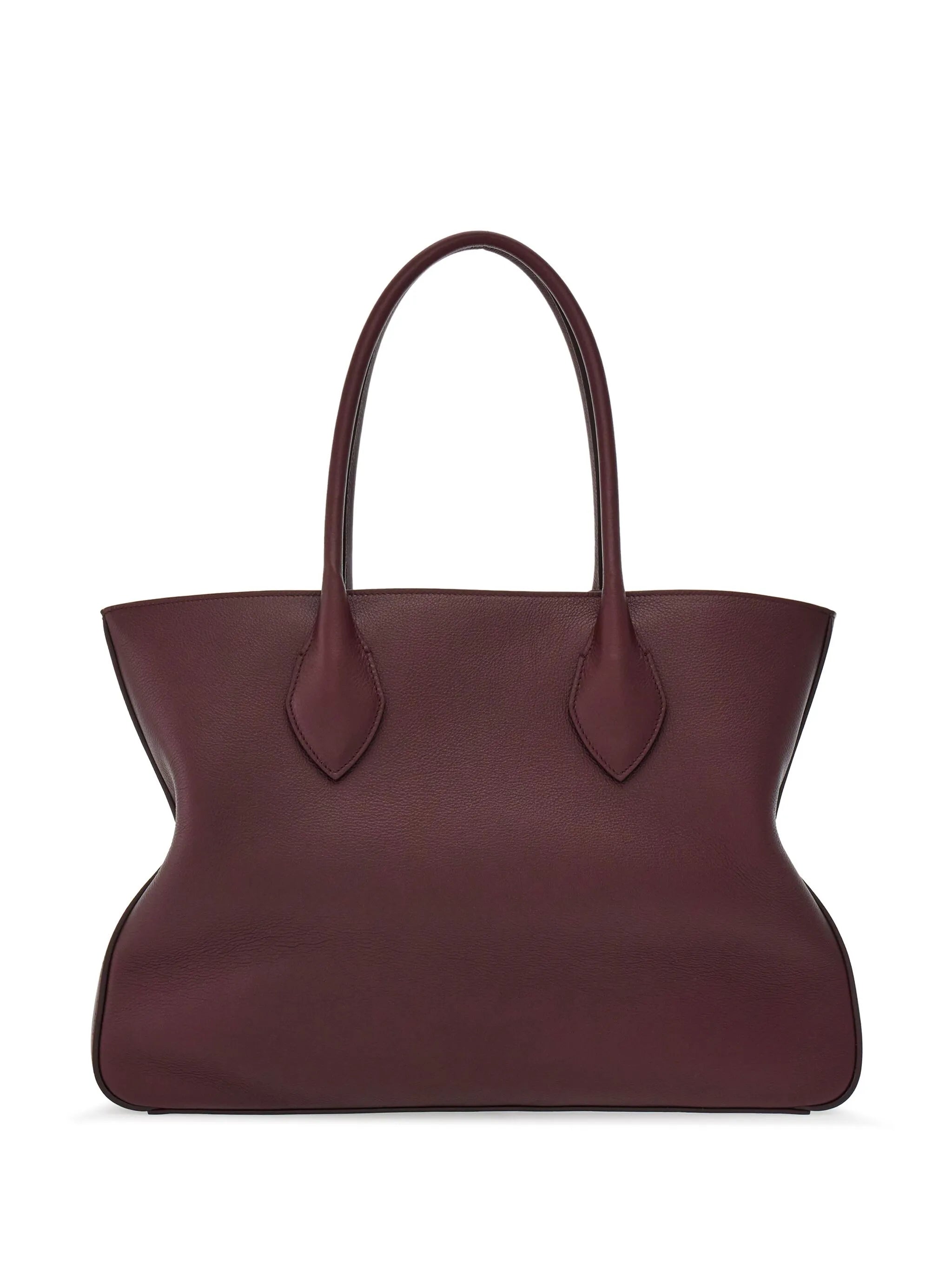 large logo-stamp leather tote bag